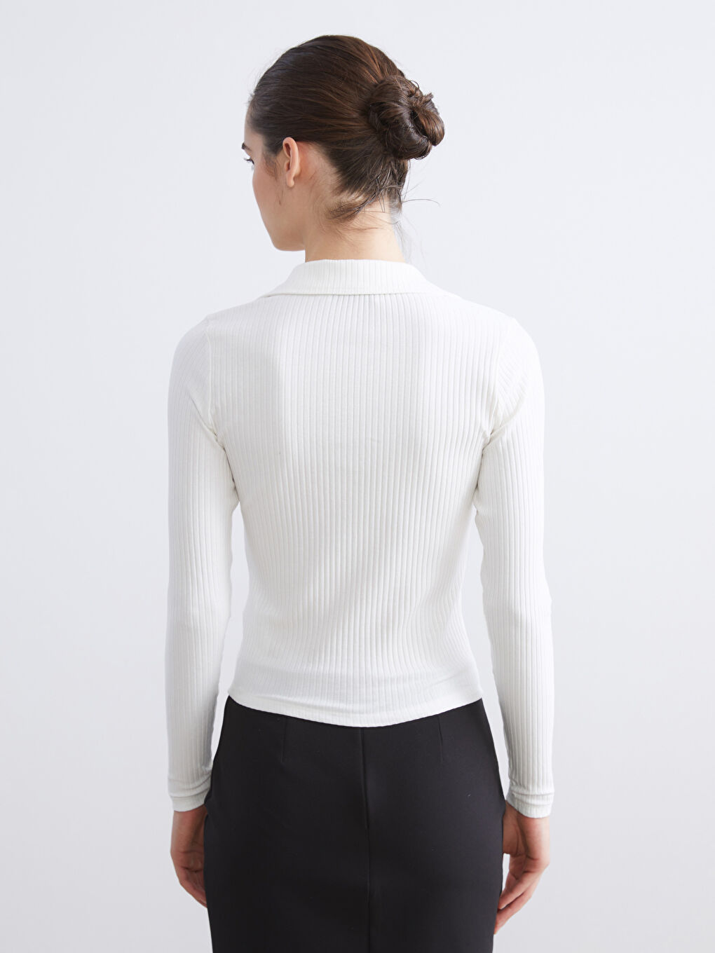 T-shirt à Col Polo pour Femmes-3