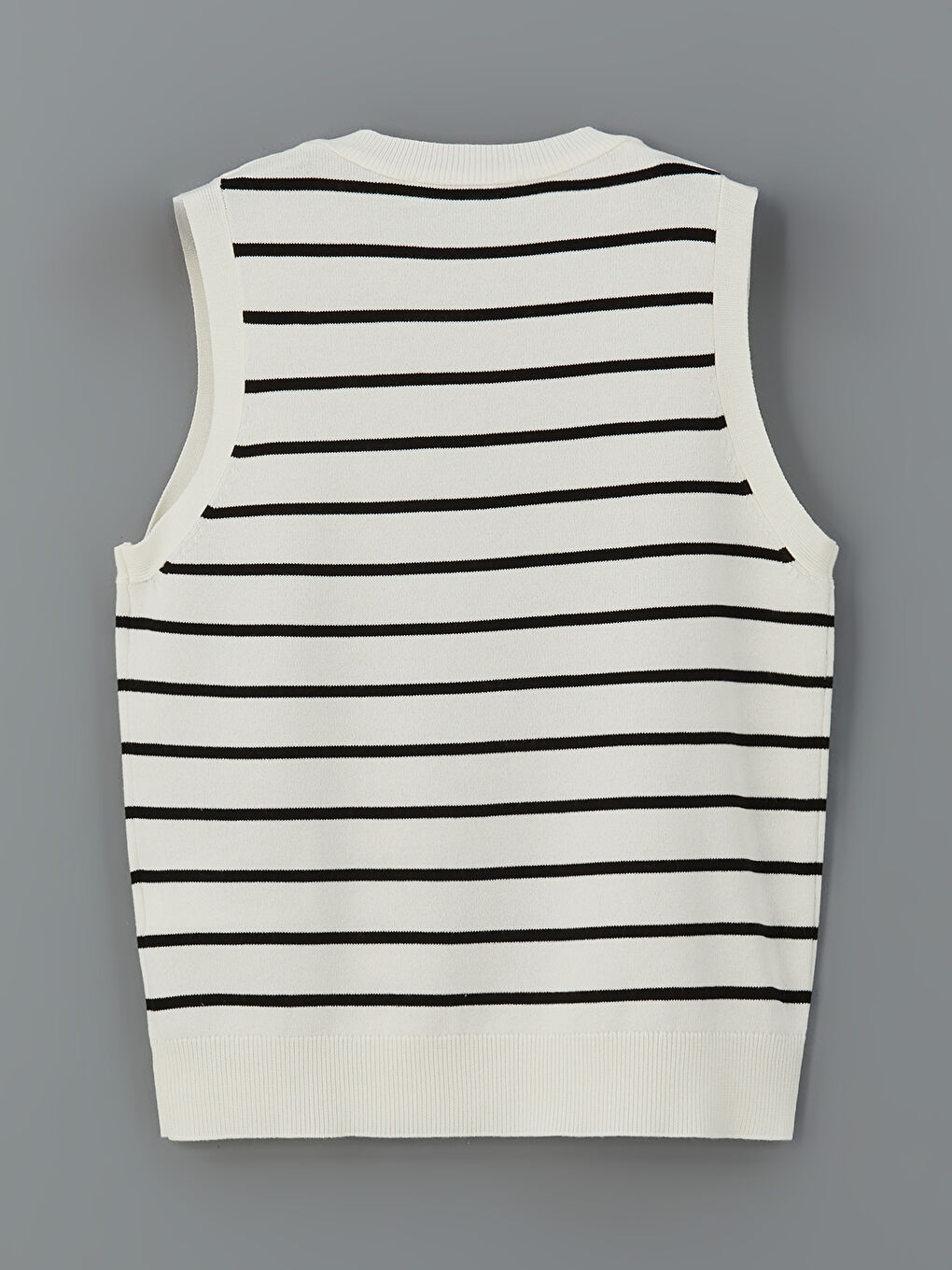 LCW Vision Crew Neck Striped Women's Knitwear Tank Top -W56038Z8-LEG