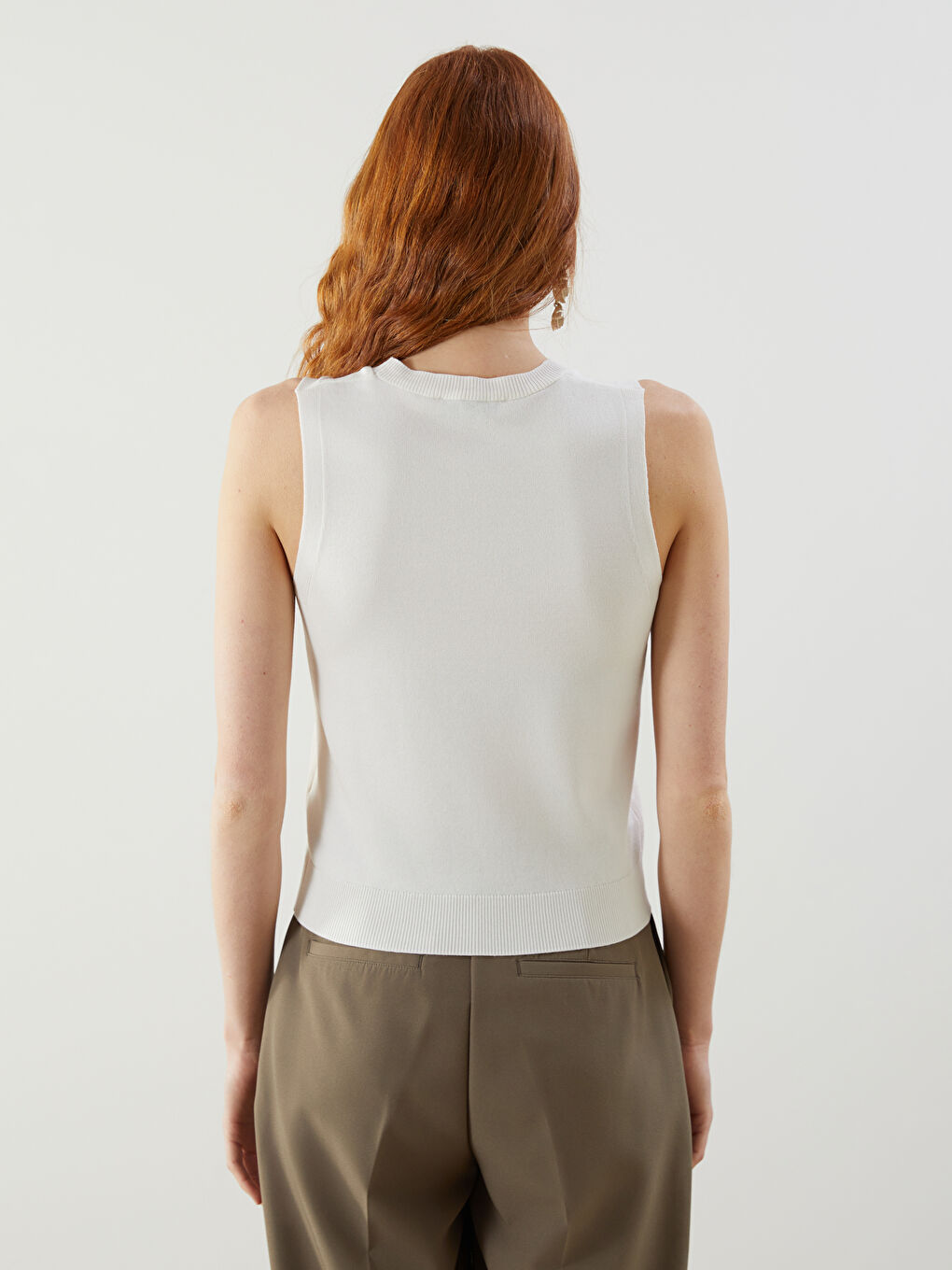 LCW Vision Crew Neck Women's Knitwear Tank Top -W56038Z8-R9J