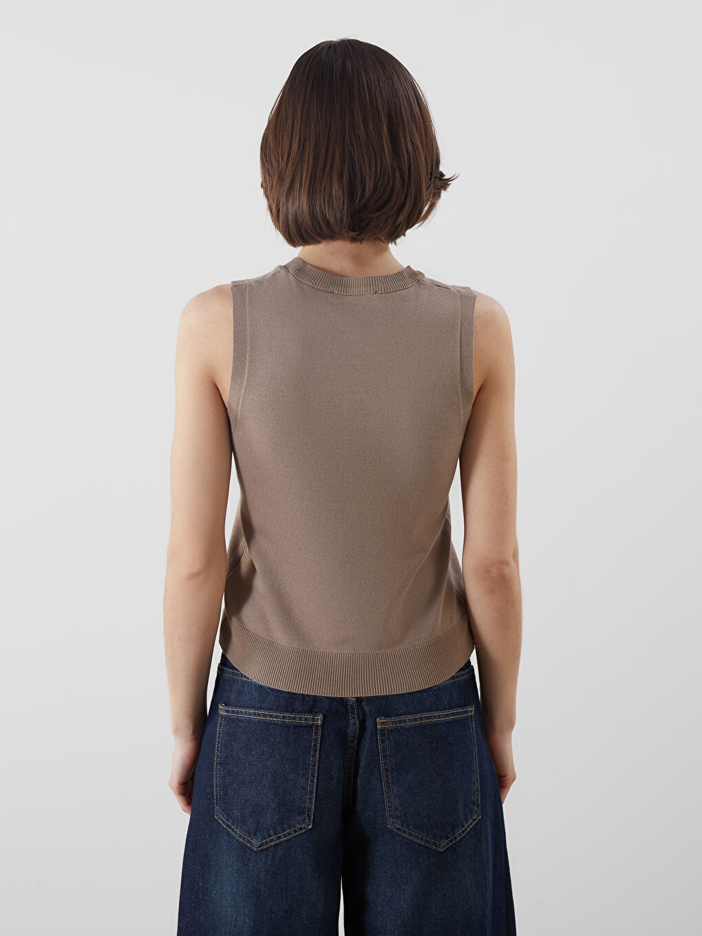 LCW Vision Crew Neck Women's Knitwear Tank Top -W56038Z8-R00