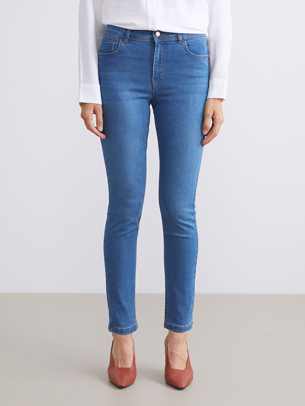 İndigo Push Up Kadın Jean Pantolon-1