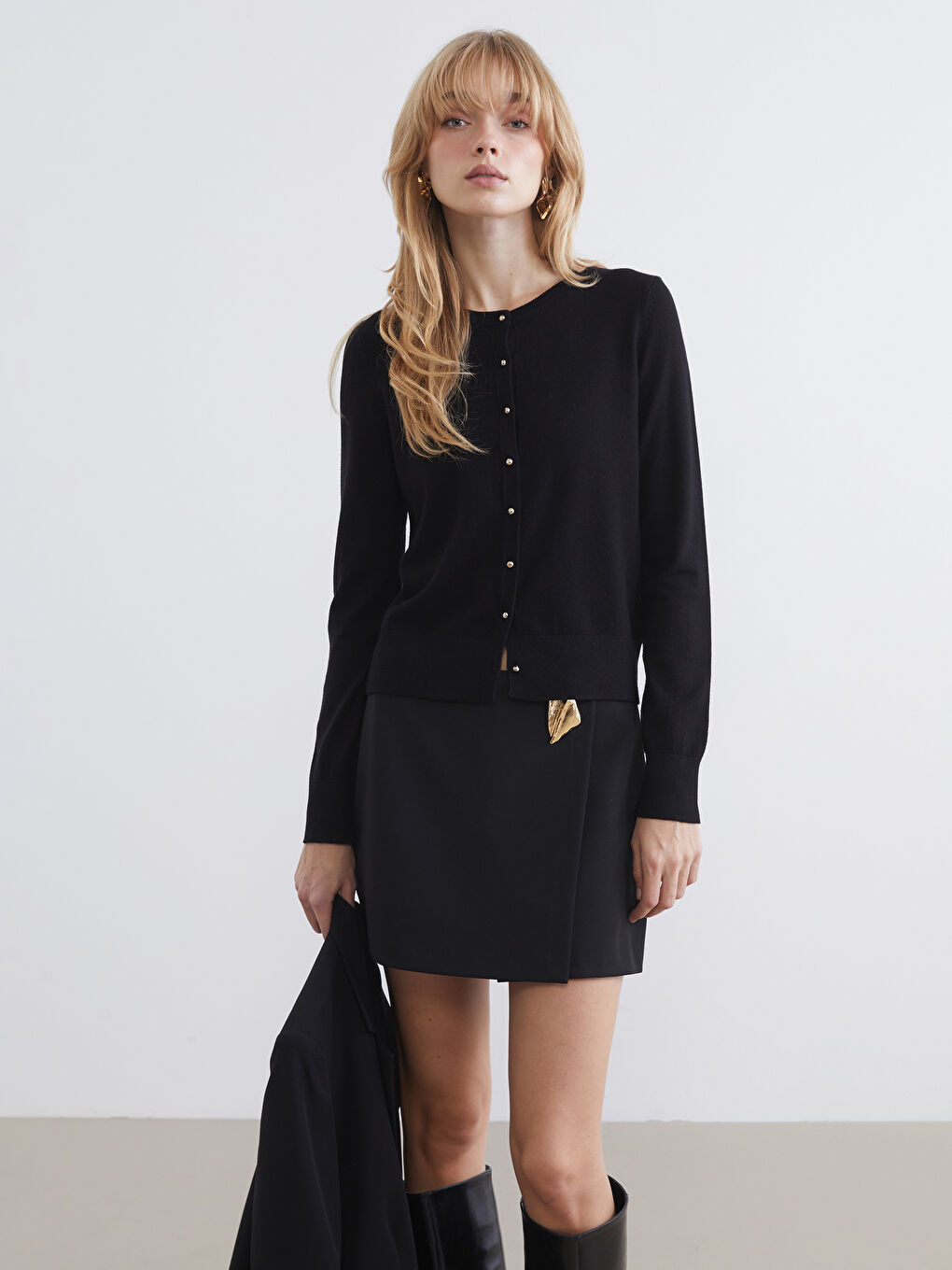 әйелдерге арналған трикотаж кардиган