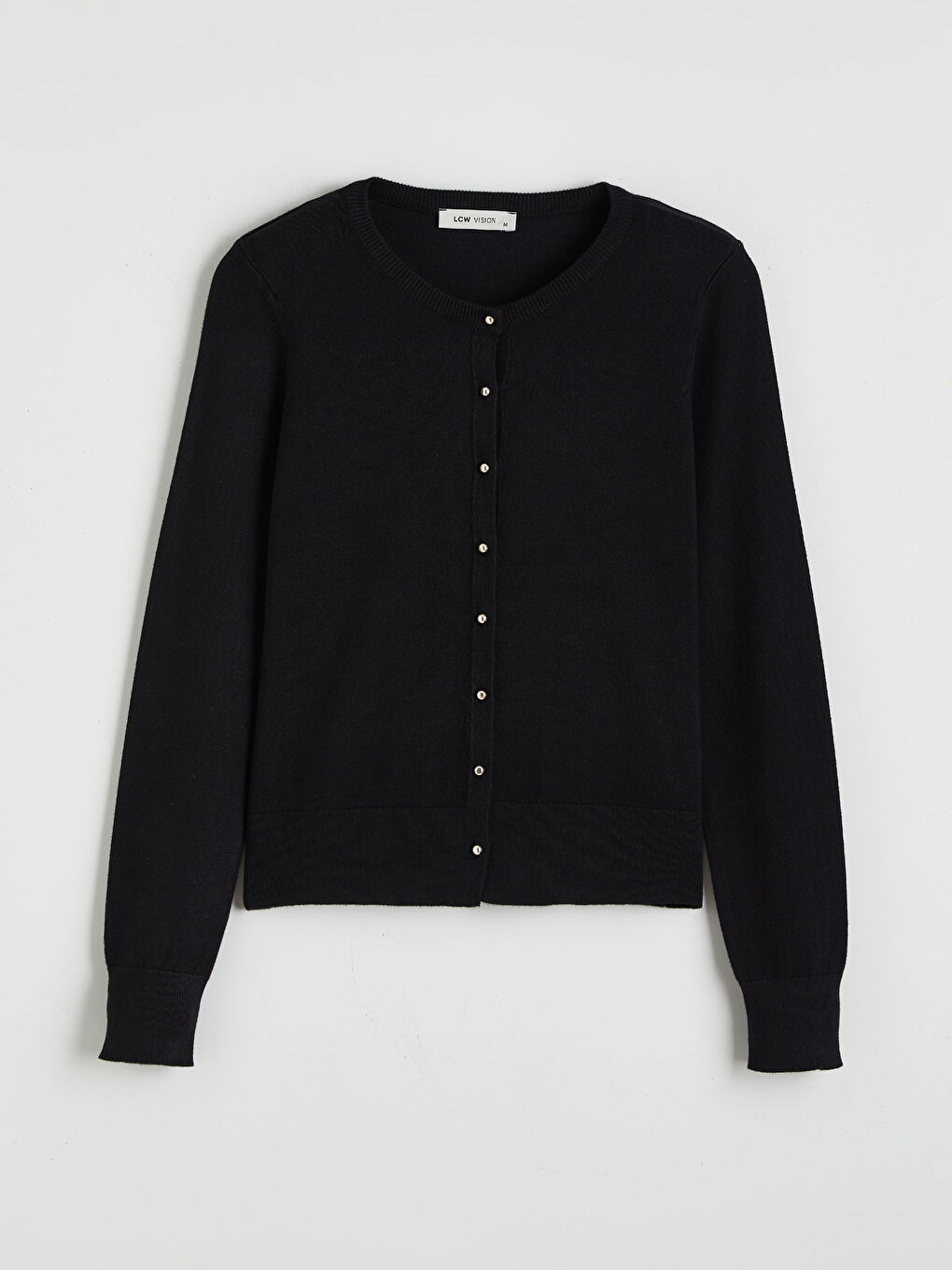 Rundhalsausschnitt Damen Strickjacke