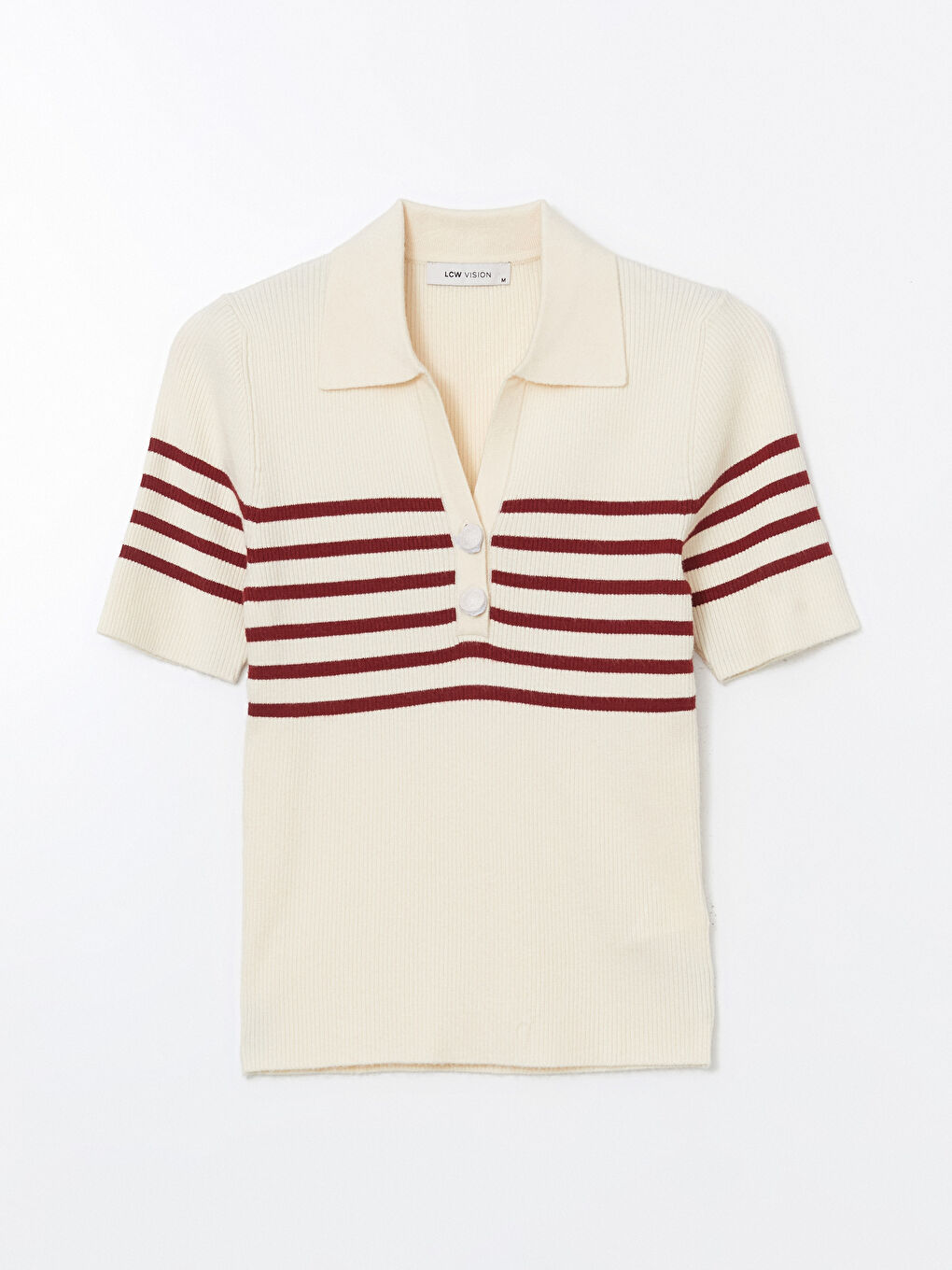 LCW Vision Polo Neck Striped Women's Knitwear Sweater -W56057Z8-LJE
