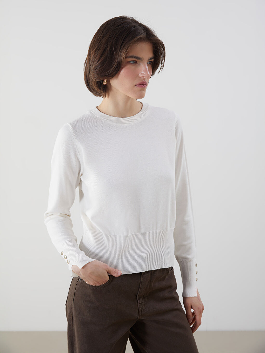 LCW Vision Woman ECRU Jumper -W56061Z8-FDU
