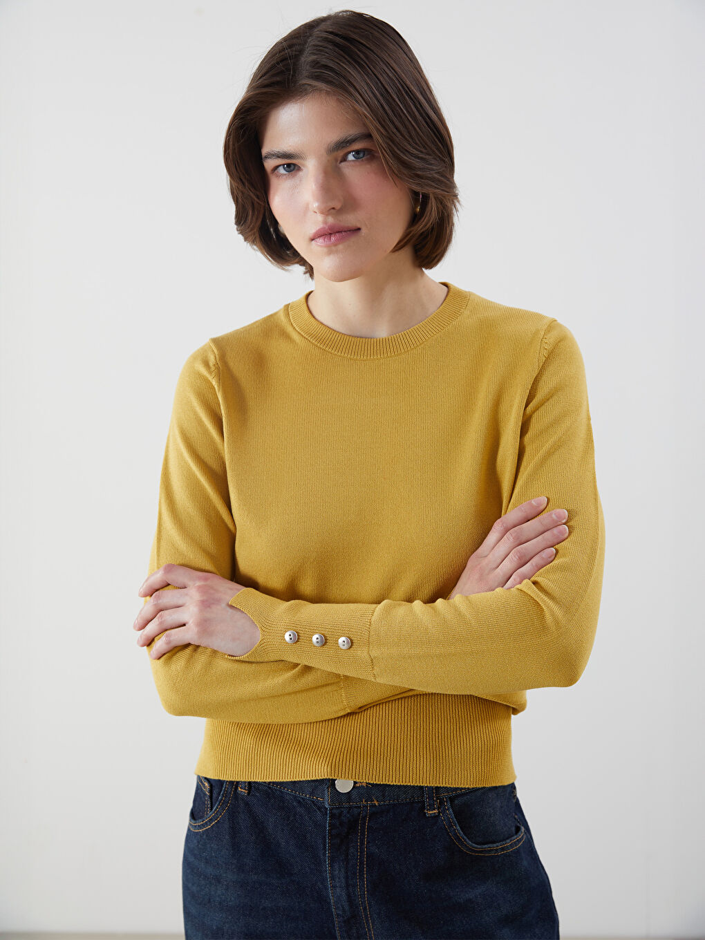 LCW Vision Crew Neck Women's Knitwear Sweater -W56061Z8-FHT