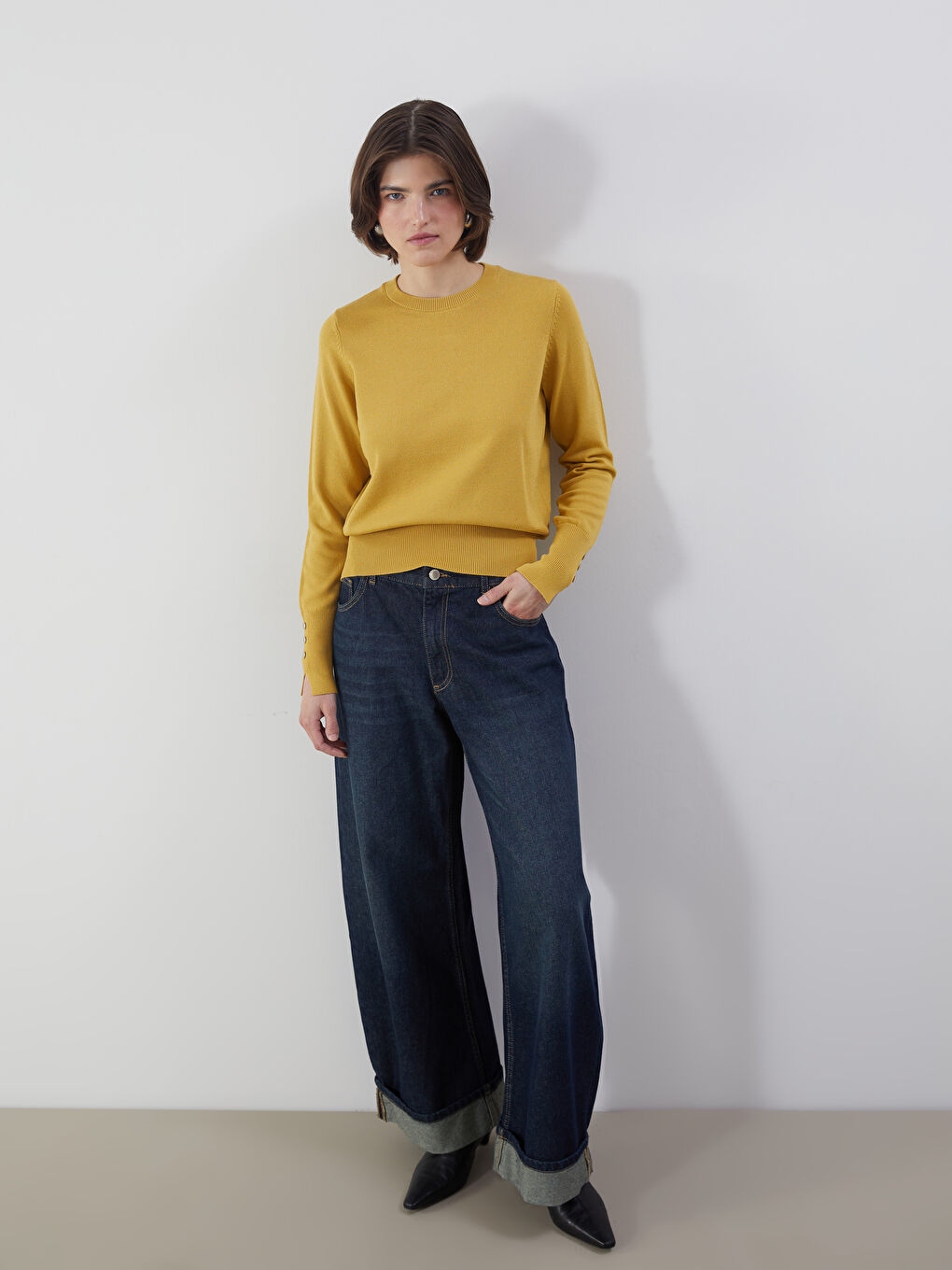 LCW Vision Crew Neck Women's Knitwear Sweater -W56061Z8-FHT
