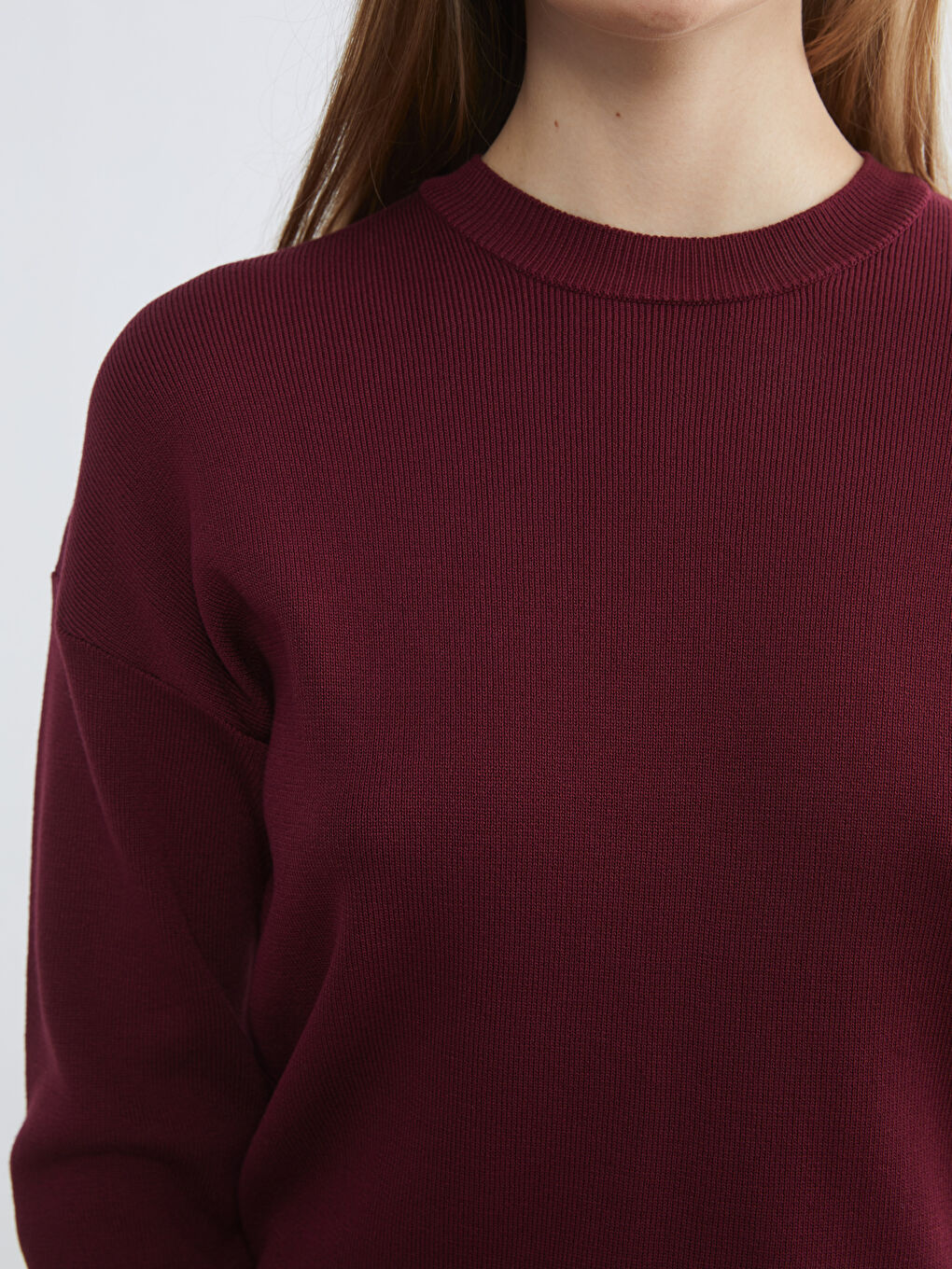 Crew Neck Women's Knitwear Sweater-2