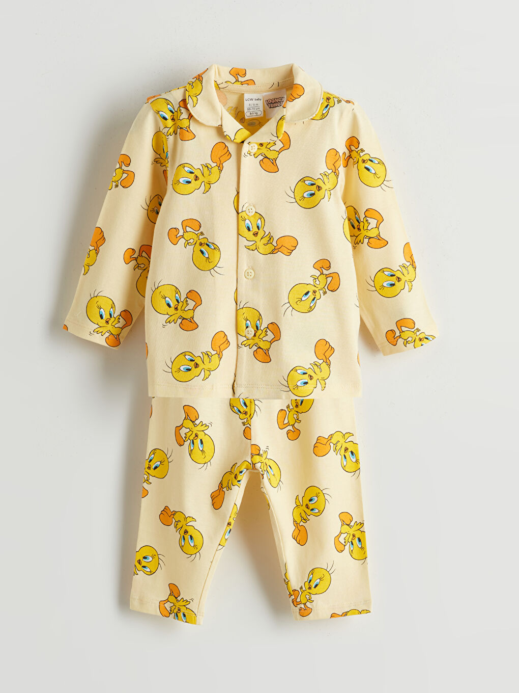 LCW baby Tweety Printed Baby Girls' Pyjama Set -W56086Z1-LU9