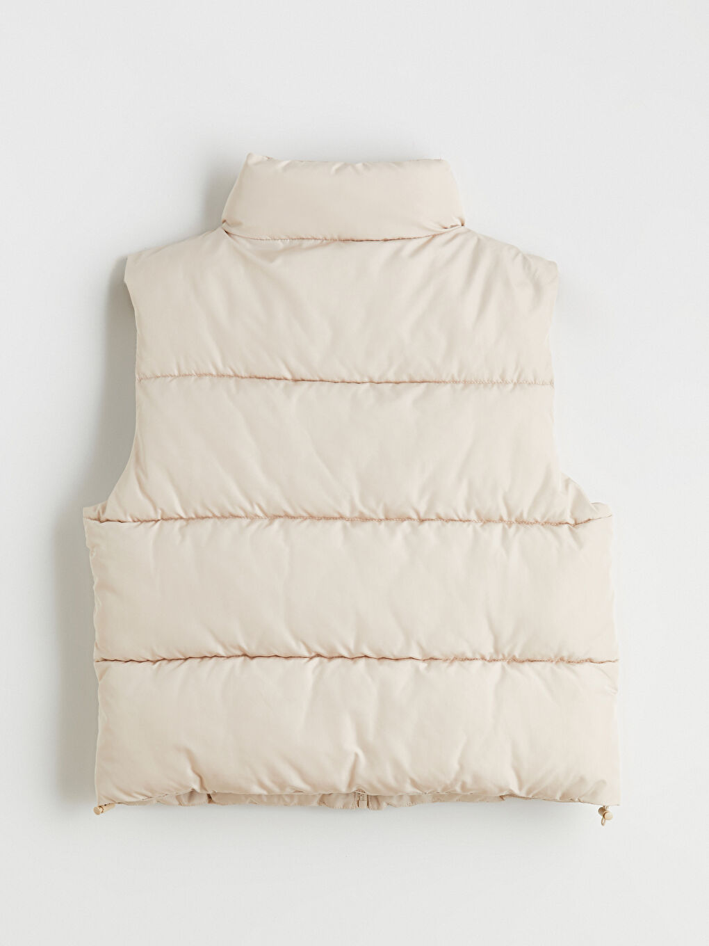 Bej Dik Yaka Kadın Şişme Yelek-7