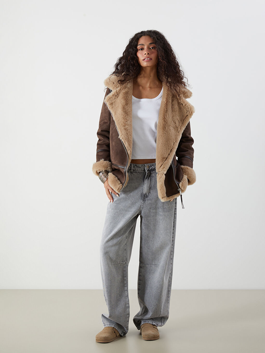 Әйелдер қоңыр Күртке-1