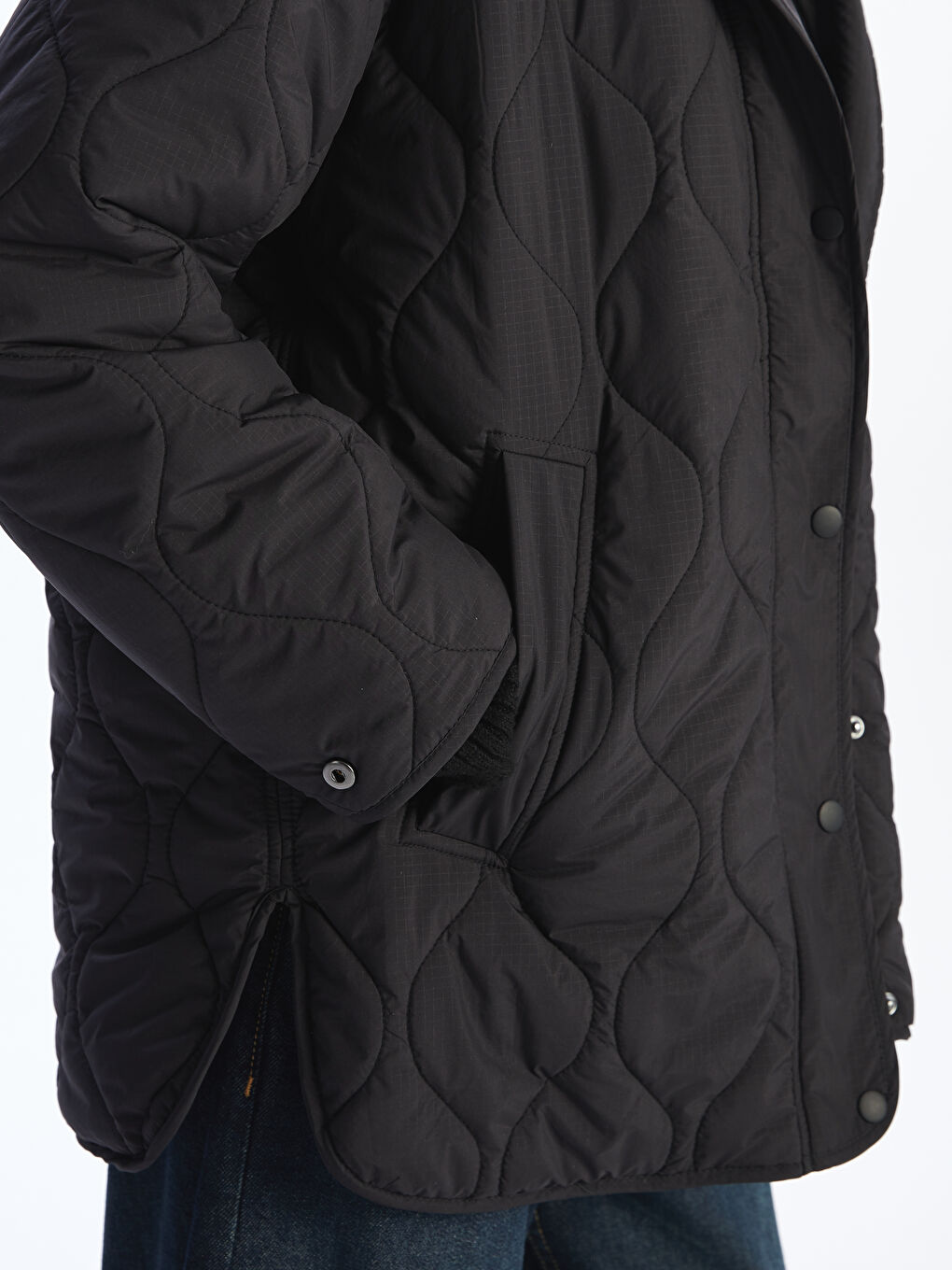 Hooded Quilted Oversize Women's Puffer Coat-2