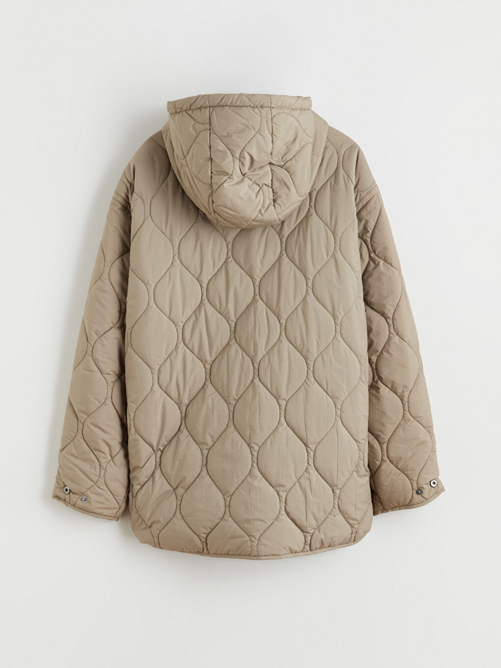 Hooded Quilted Oversize Women's Puffer Coat-2