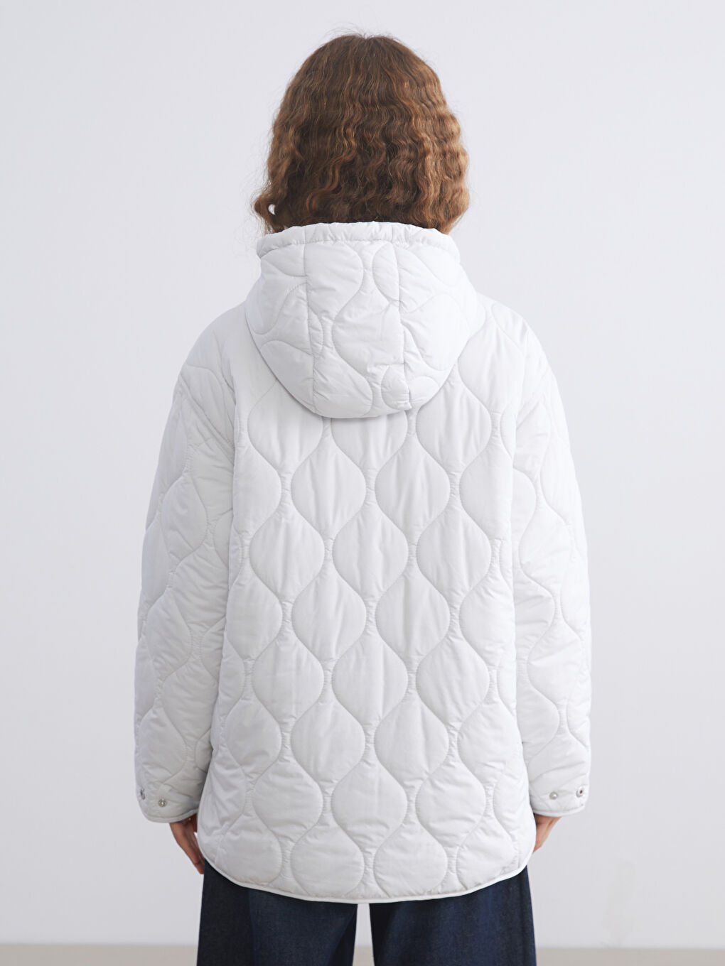 Hooded Quilted Oversize Women's Puffer Coat-4