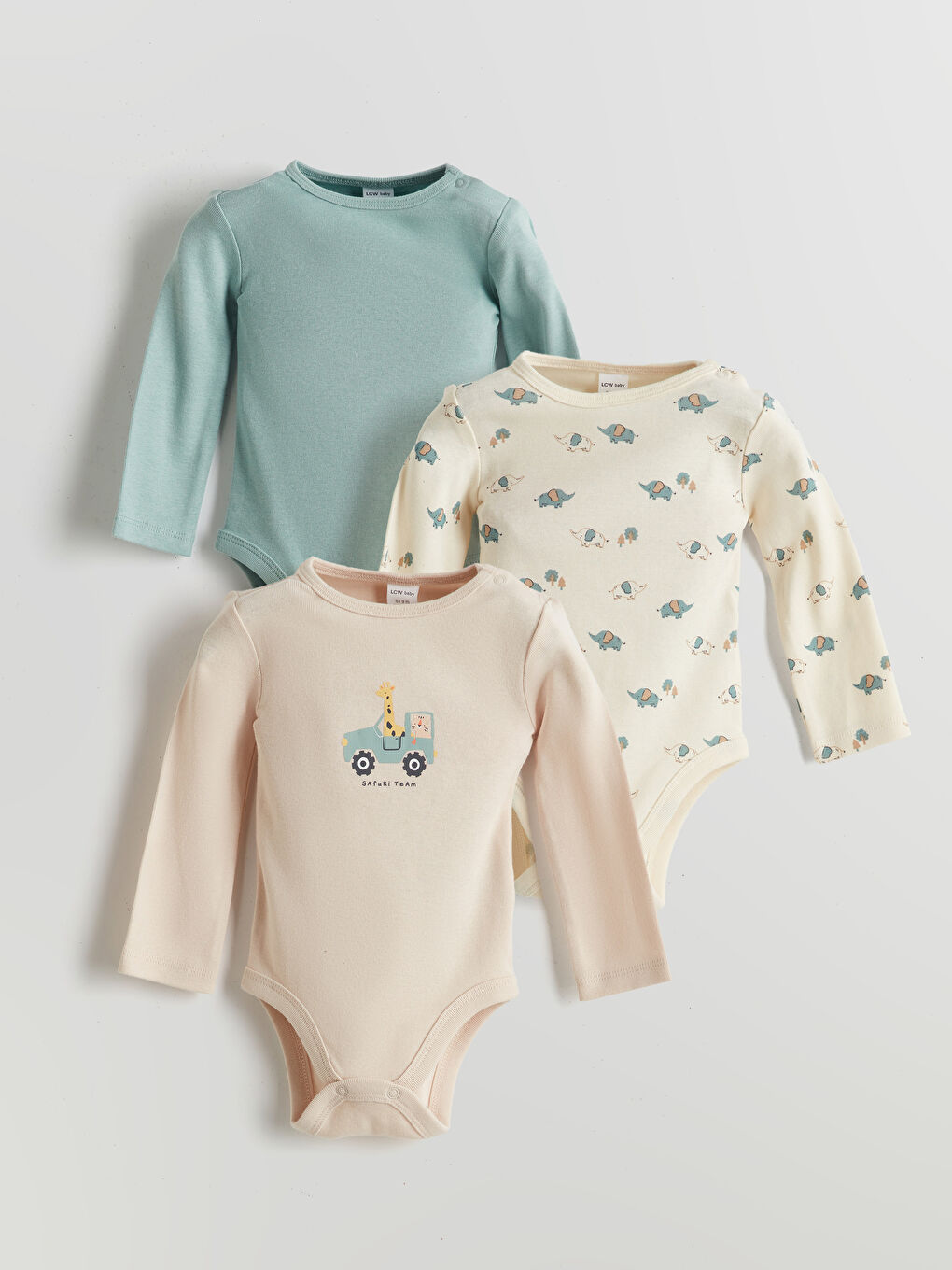 LCW baby Baby Boy BEIGE Bodysuit -W56123Z1-SB4
