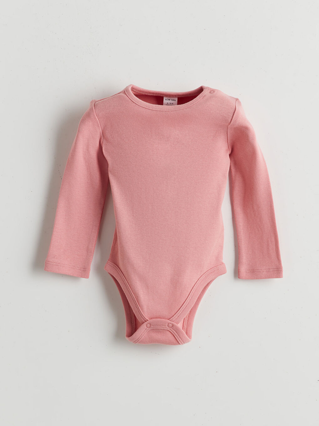 Pembe Bisiklet Yaka Kız Bebek Çıtçıtlı Body