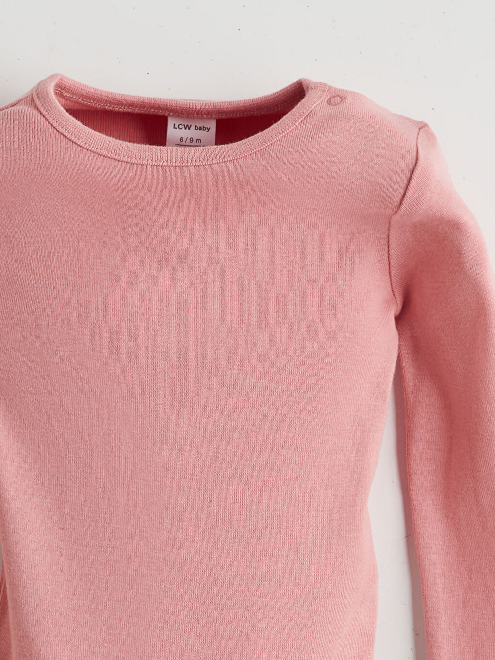 Pembe Bisiklet Yaka Kız Bebek Çıtçıtlı Body-1