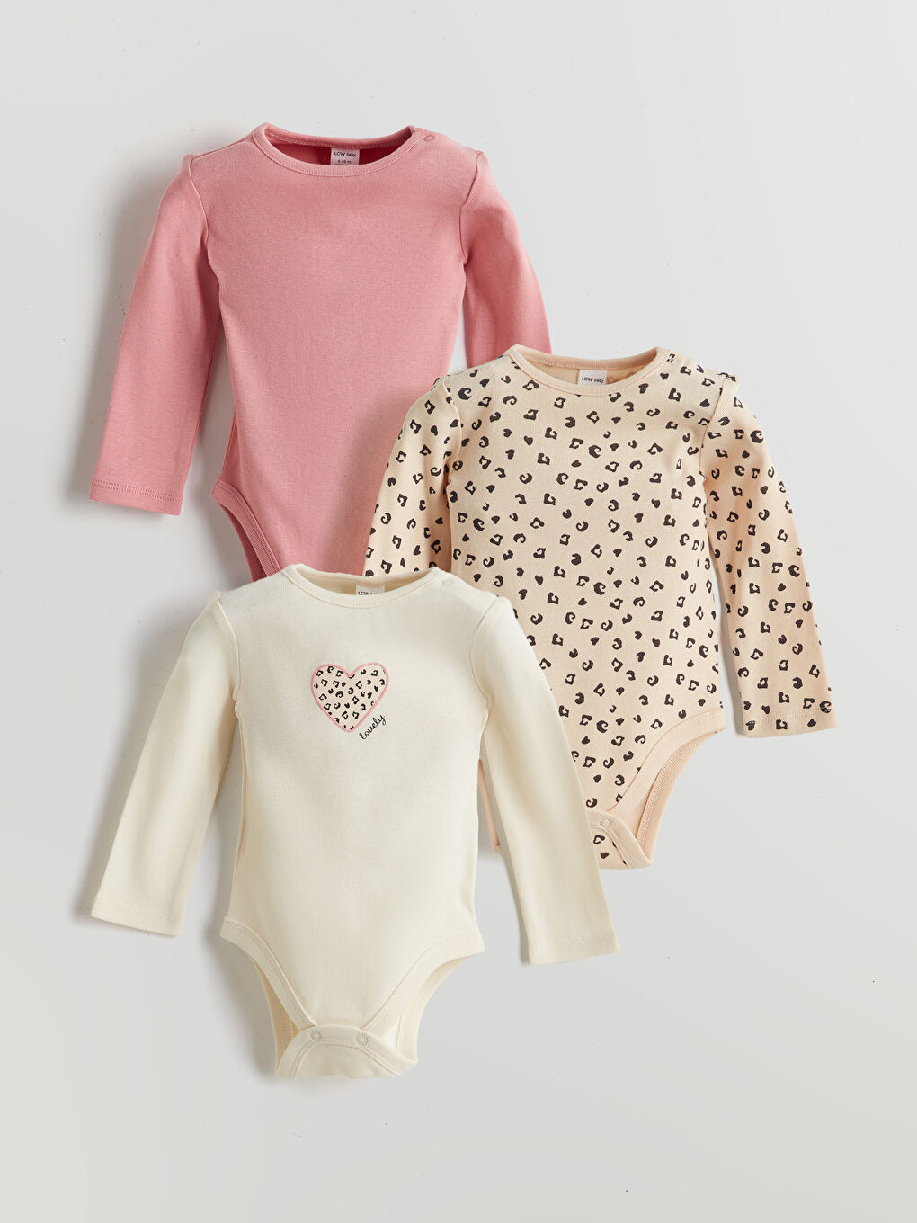 LCW baby Baby Girl BEIGE Bodysuit -W56137Z1-LQB