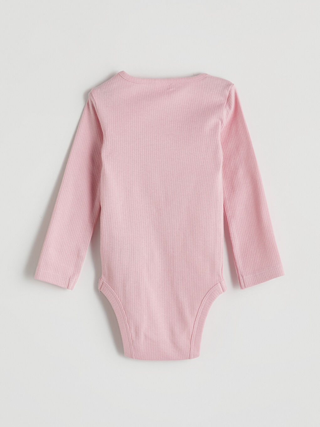 Pembe Bisiklet Yaka Basic Kız Bebek Çıtçıtlı Body-2