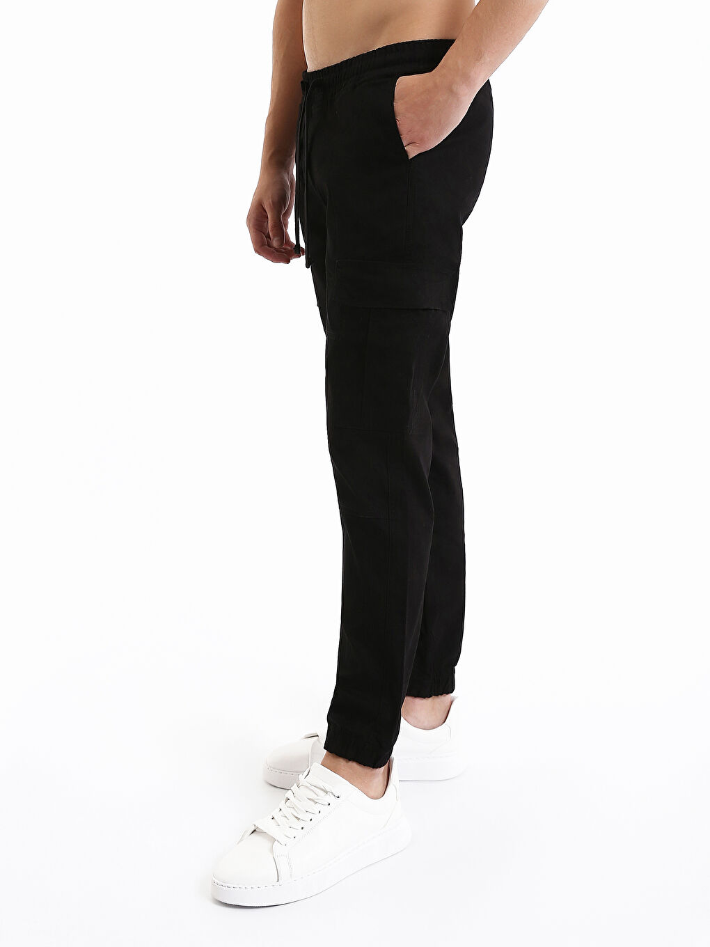 Elastic Waist Men's Cargo Trousers-3