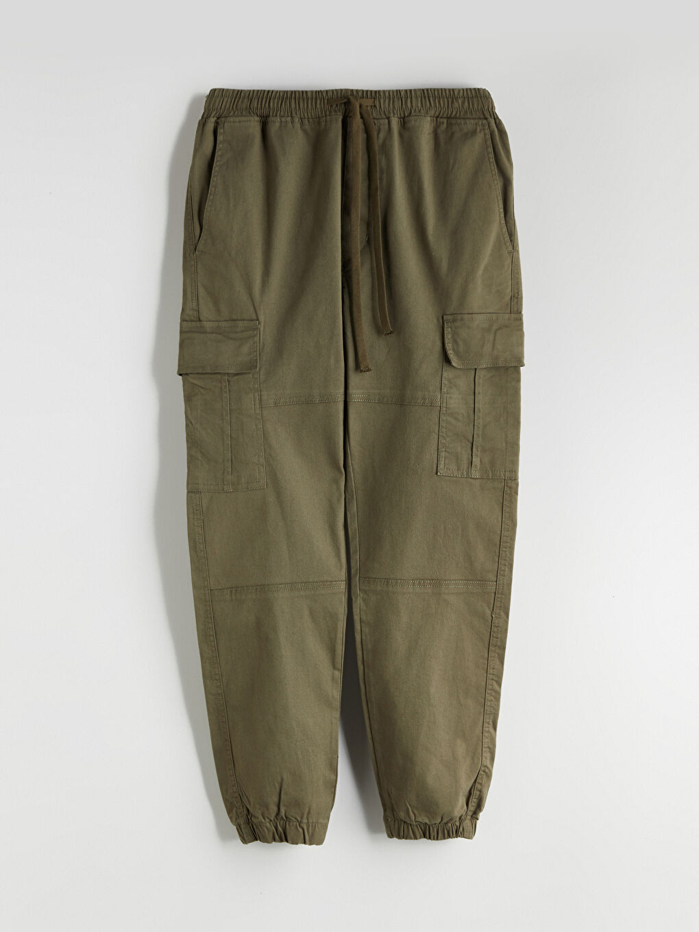 Elastic Waist Men's Cargo Trousers-9