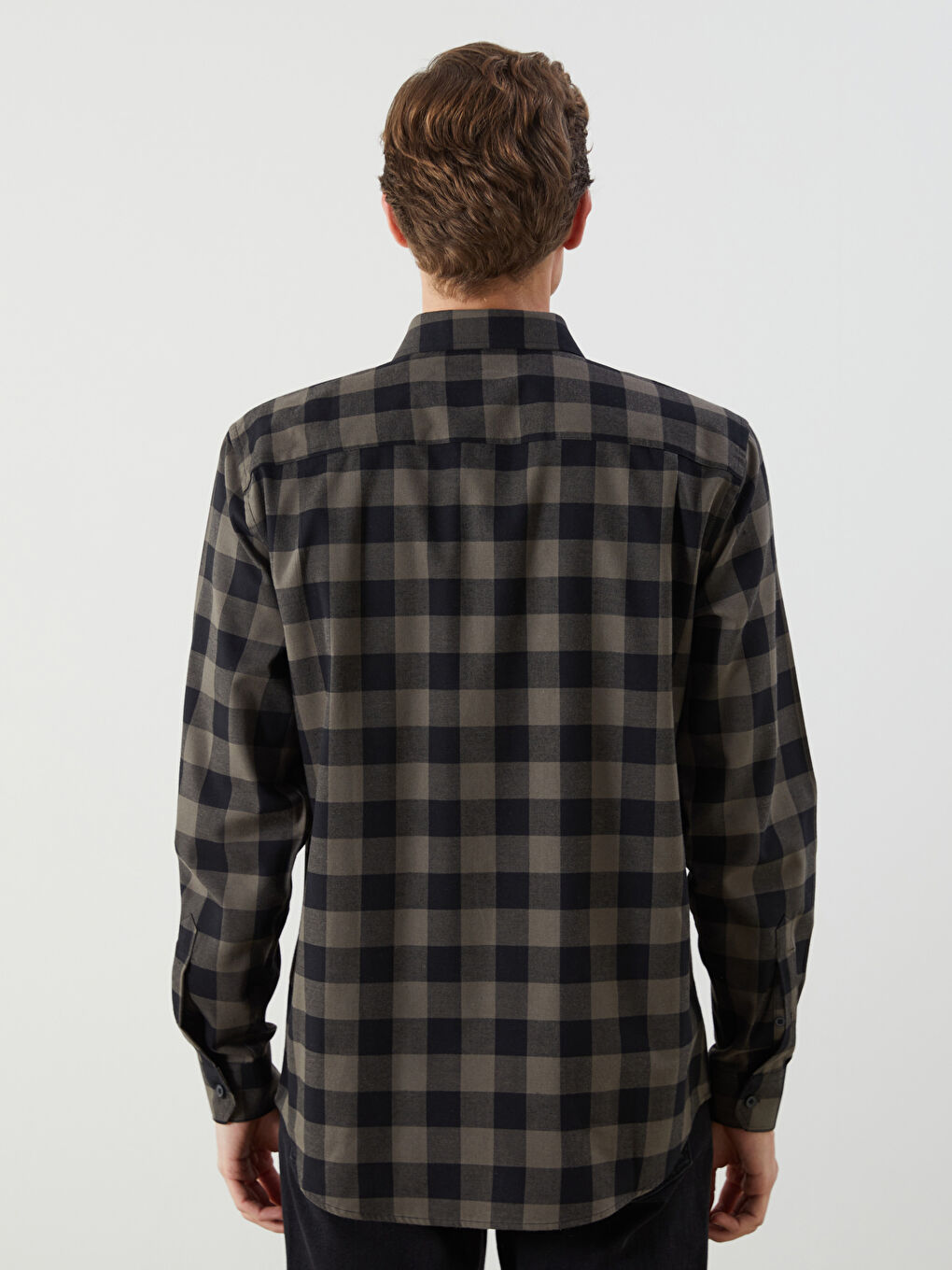 LCWAIKIKI Classic Regular Fit Long Sleeve Plaid Gabardine Men's Shirt -W56156Z8-LLL