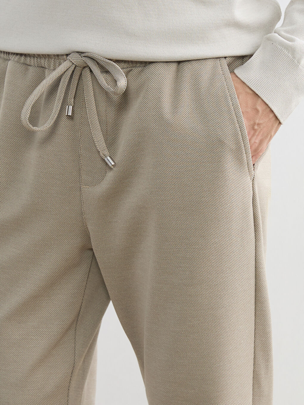 بنطلون رياضي رجالي كلاسيك فيت مصنوع من التريكو-2