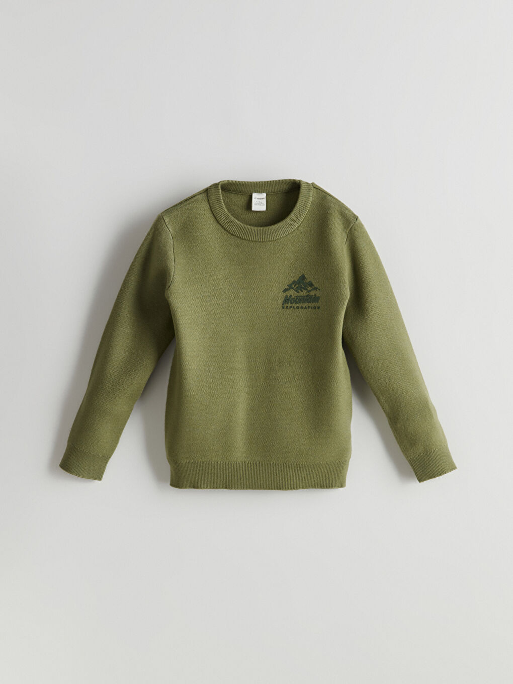 LCW Kids Crew Neck Printed Boys' Knit Sweater -W56162Z1-LAV