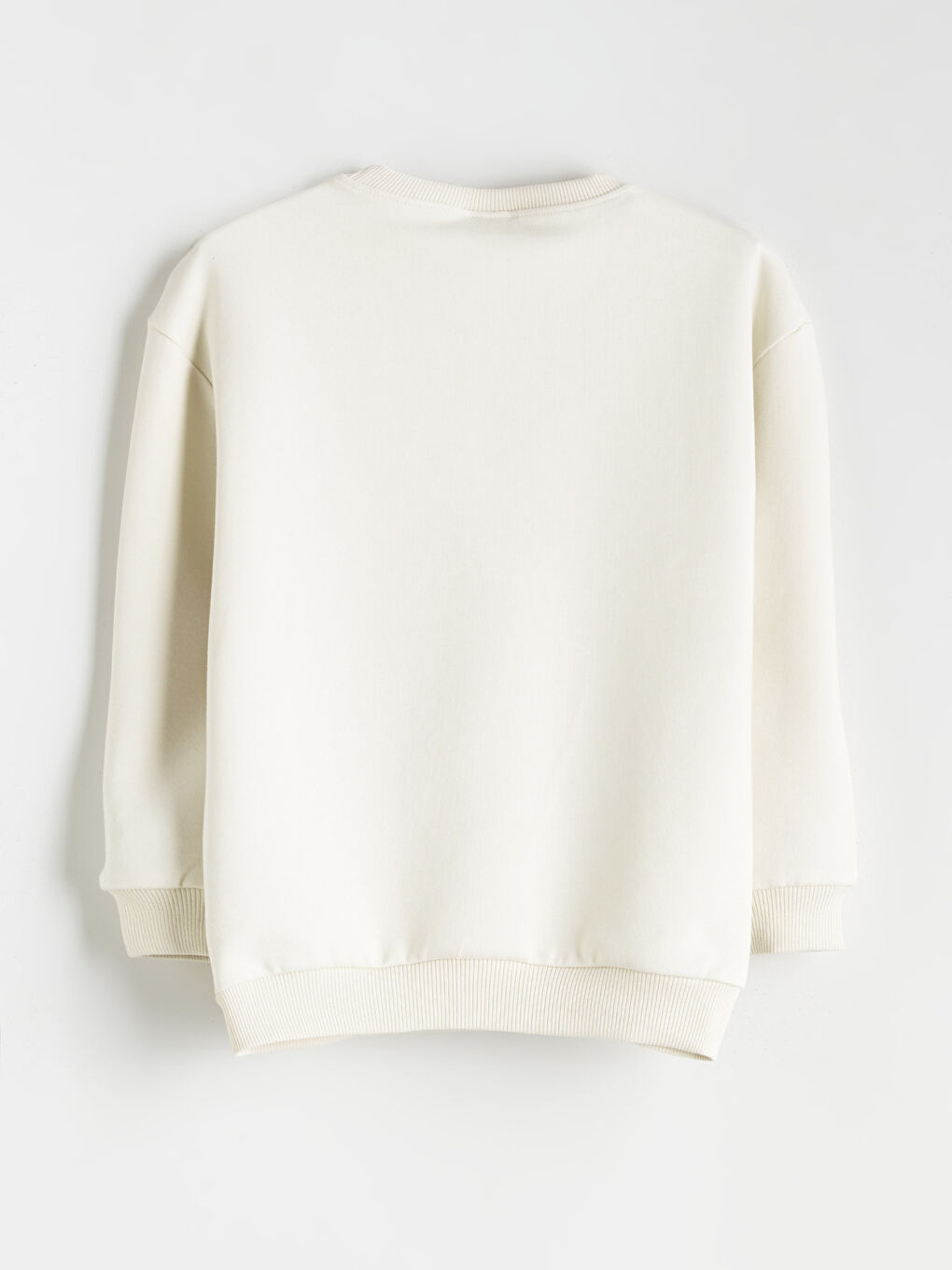 Bej Yazı Baskılı Erkek Çocuk Sweatshirt-1