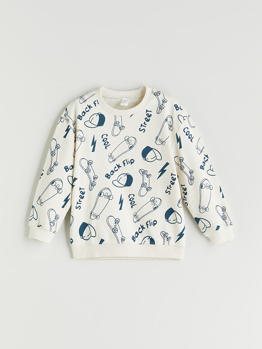 LCW Kids Crew Neck Printed Boys' Sweatshirt -W56177Z1-LQA