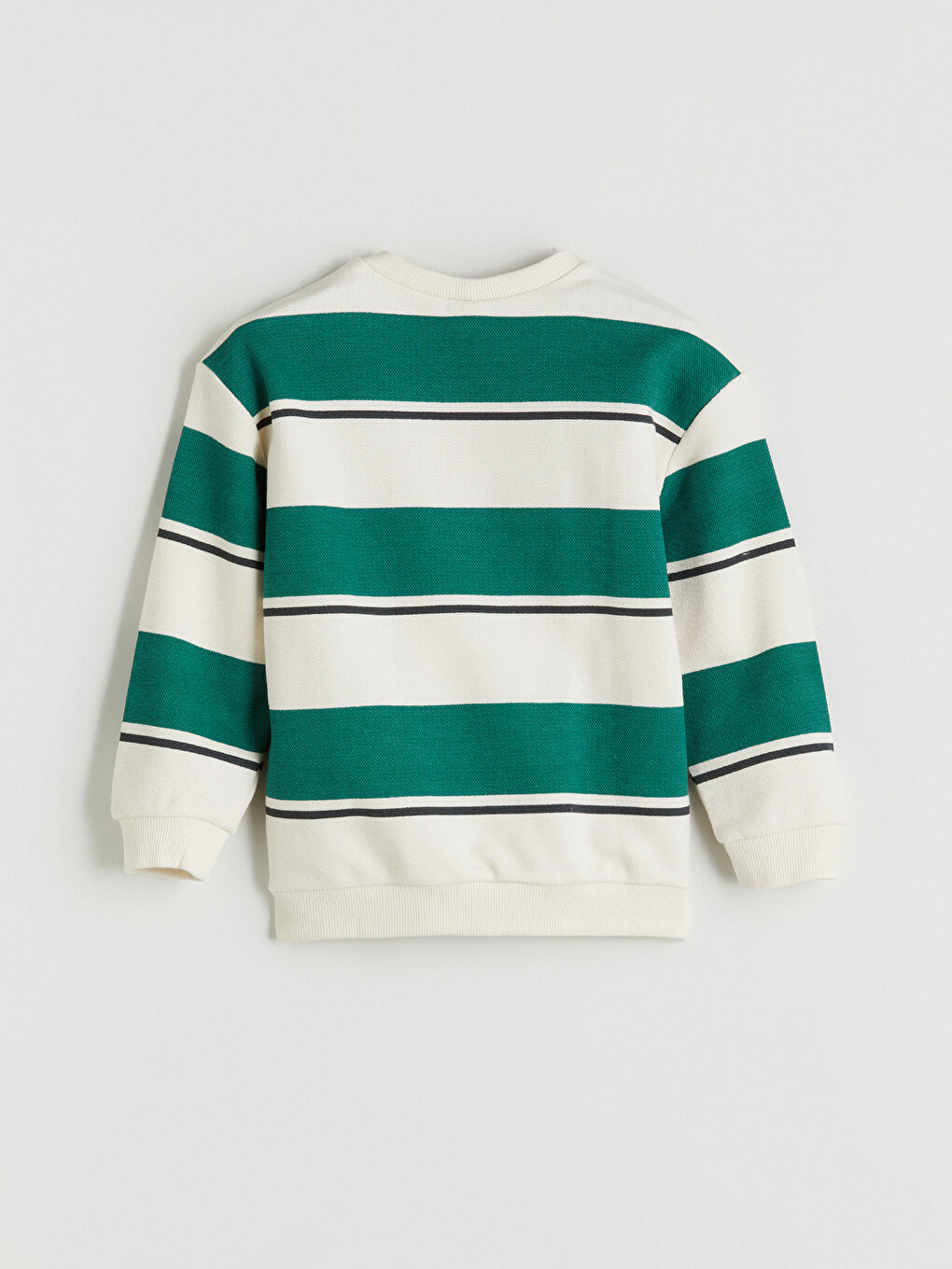 LCW Kids Crew Neck Striped Boys' Sweatshirt -W56178Z1-LQA