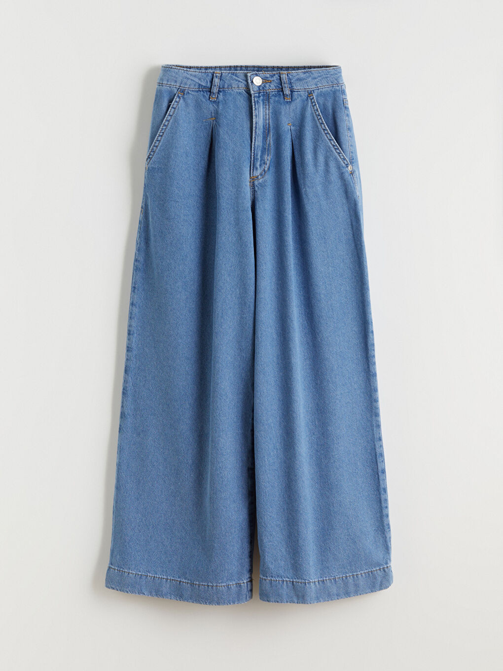 Wideleg Pleated Girls' Jeans