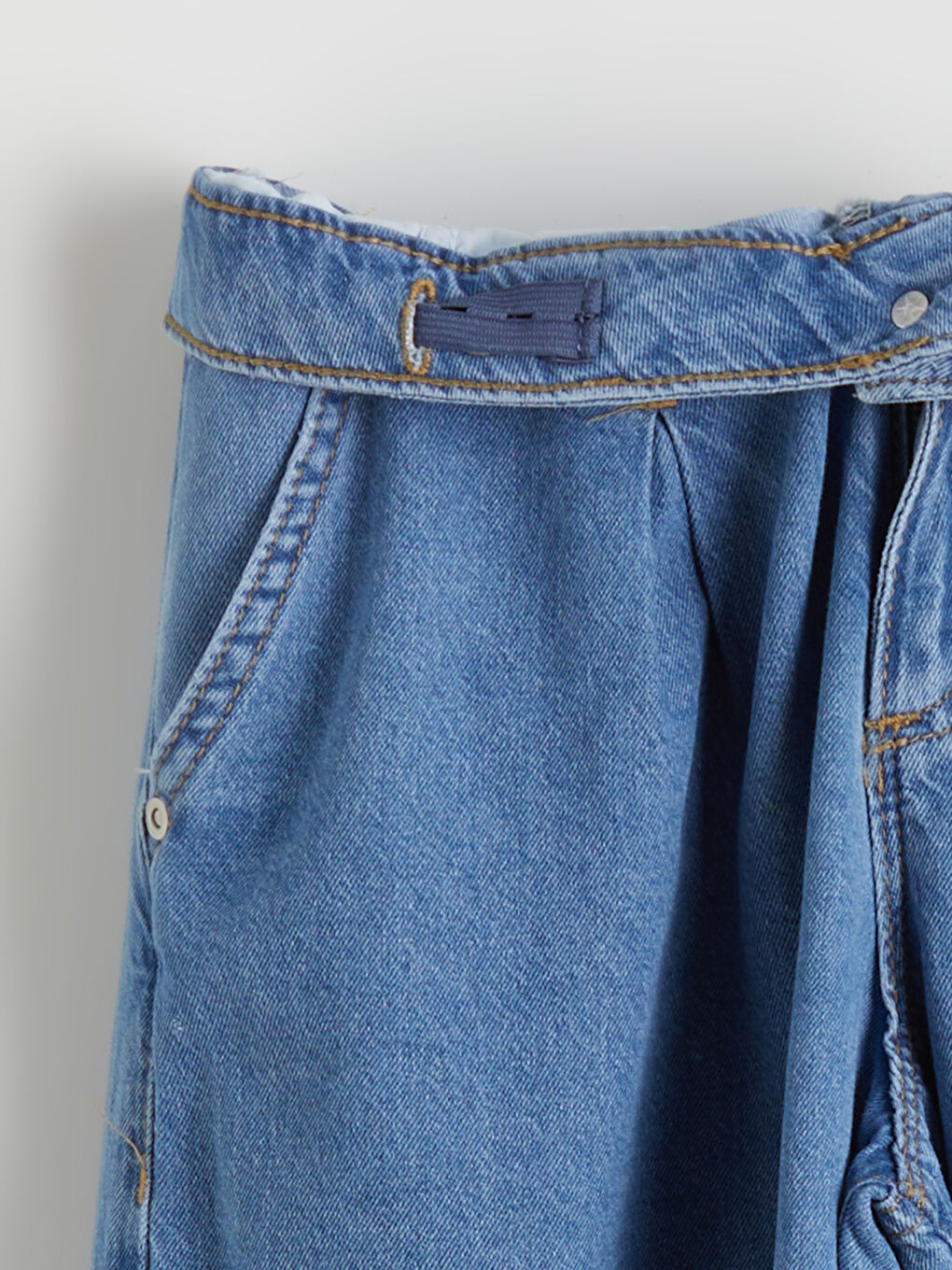 Wideleg Pleated Girls' Jeans-1