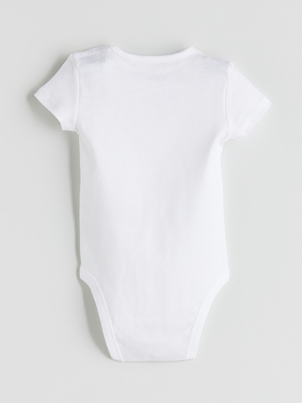 Beyaz Bisiklet Yaka Kız Bebek Çıtçıtlı Body-2