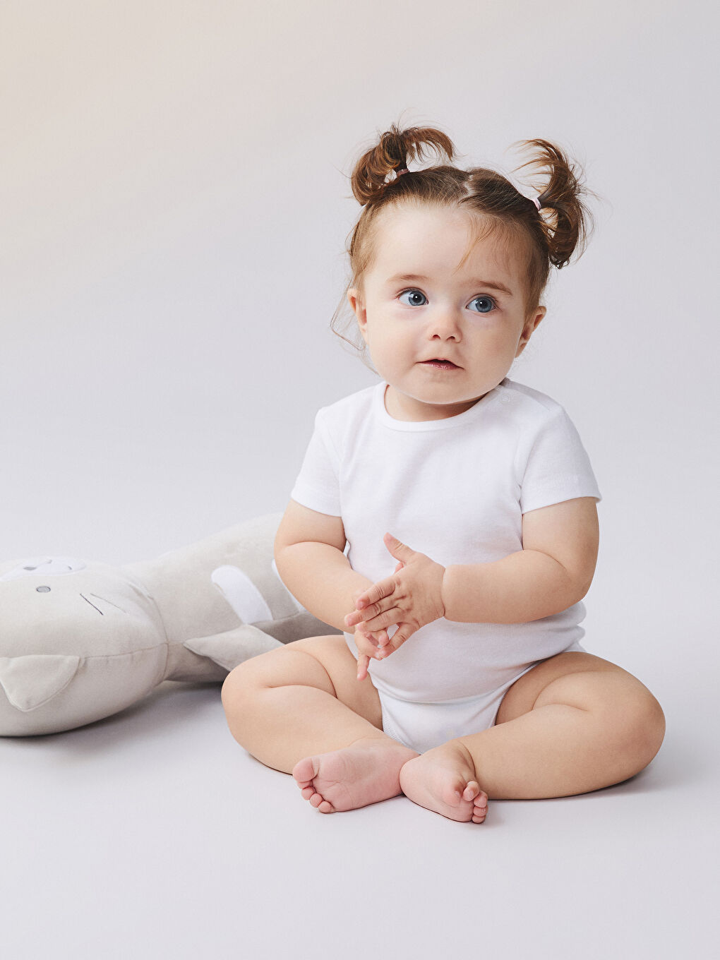 Ekru Basic Kız Bebek Çıtçıtlı Body 3'lü-8