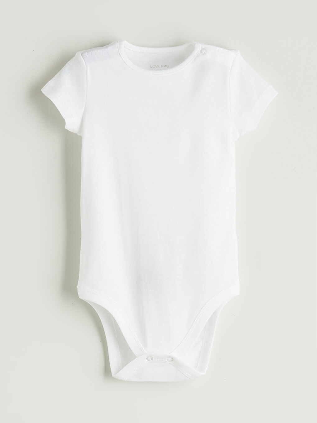 Ekru Bisiklet Yaka Kız Bebek Çıtçıtlı Body 3'lü-1