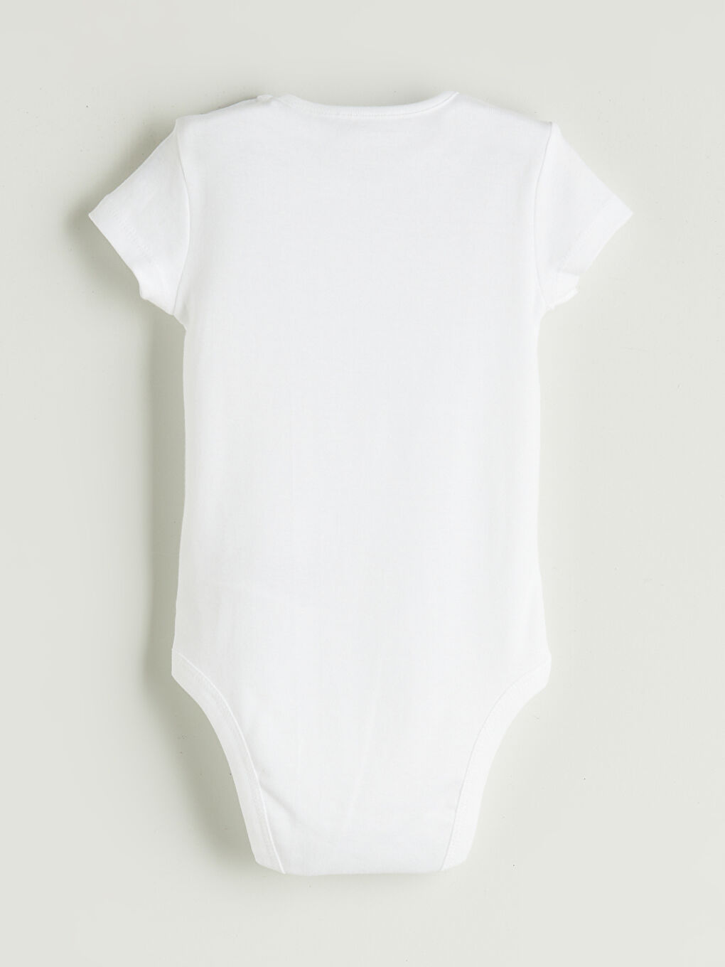 Ekru Bisiklet Yaka Kız Bebek Çıtçıtlı Body 3'lü-4