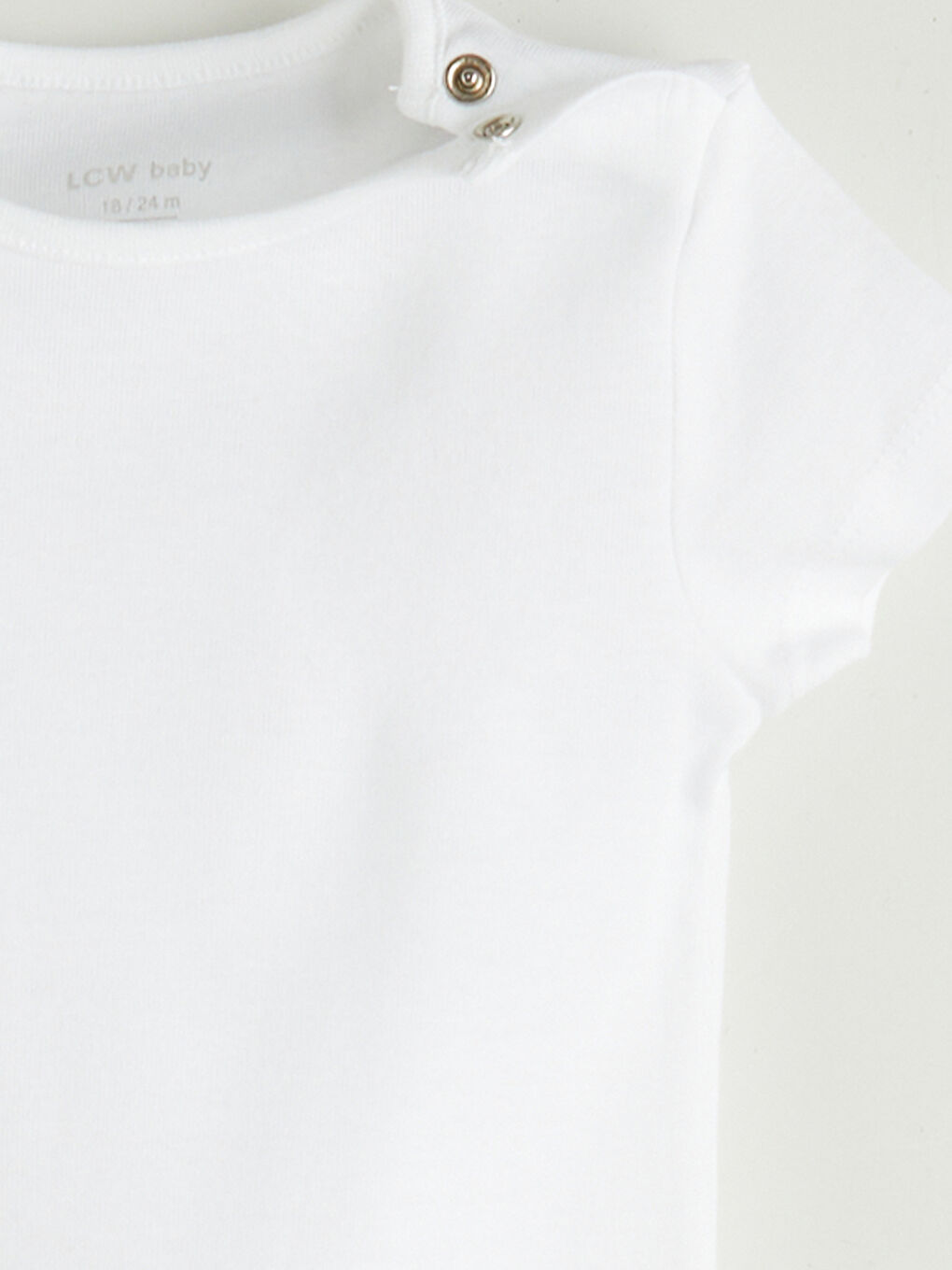 Ekru Bisiklet Yaka Kız Bebek Çıtçıtlı Body 3'lü-5