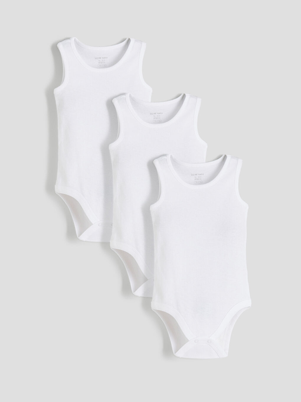 Ekru Bisiklet Yaka Kız Bebek Çıtçıtlı Bodysuit 3'lü