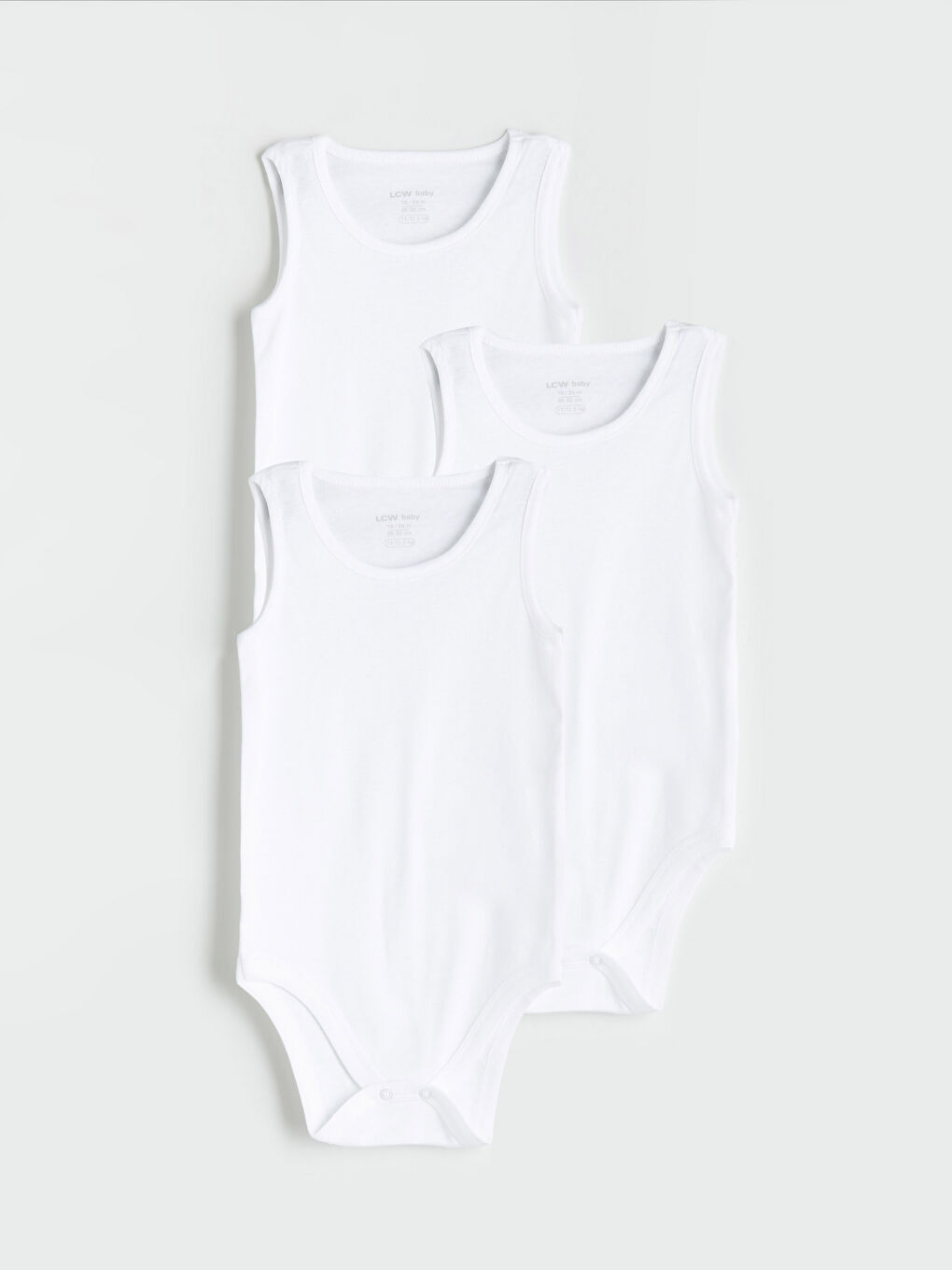 Ekru Basic Kız Bebek Çıtçıtlı Body 3'lü