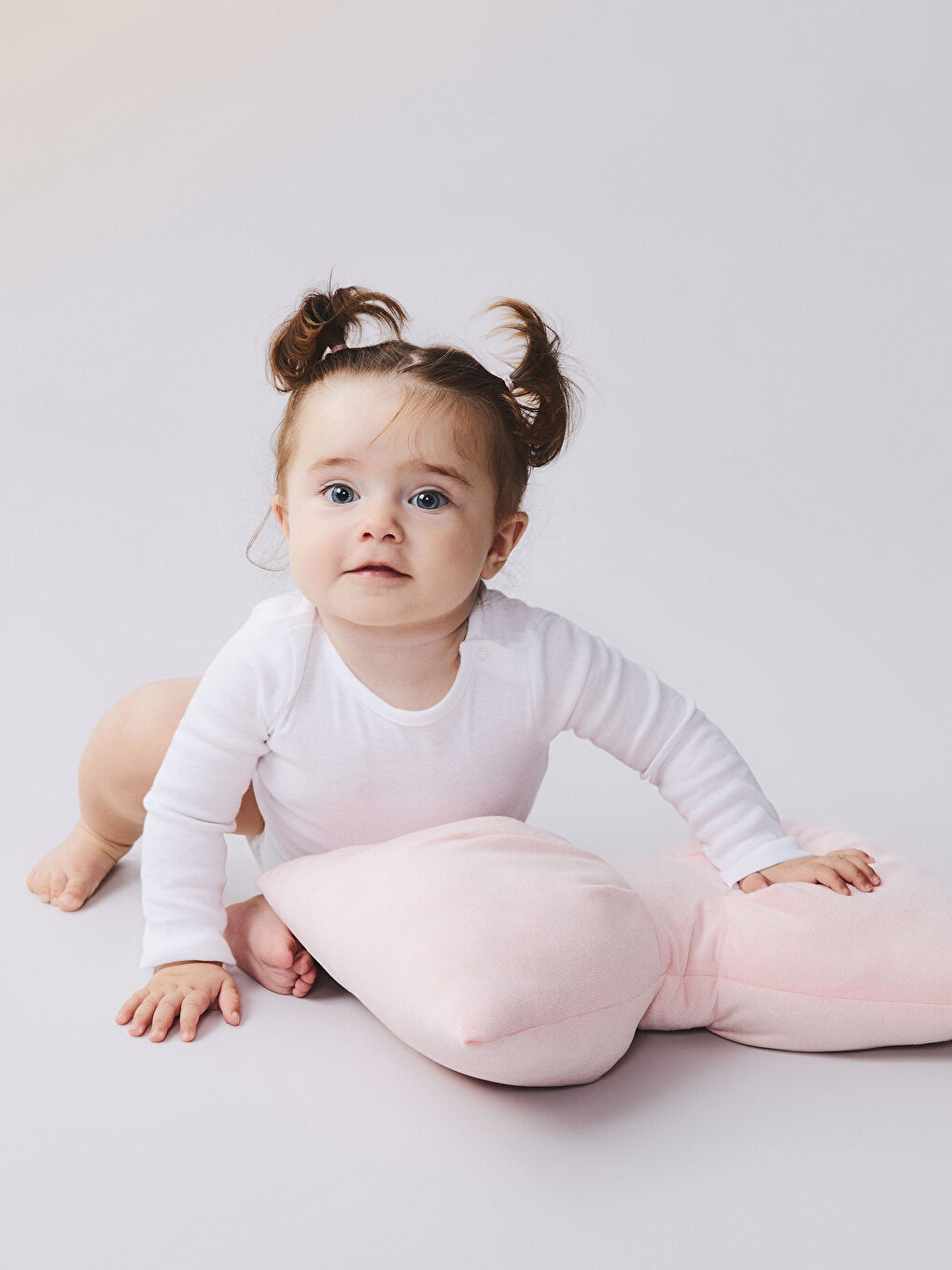 Ekru Bisiklet Yaka Basic Kız Bebek Çıtçıtlı Bodysuit 2'li-7