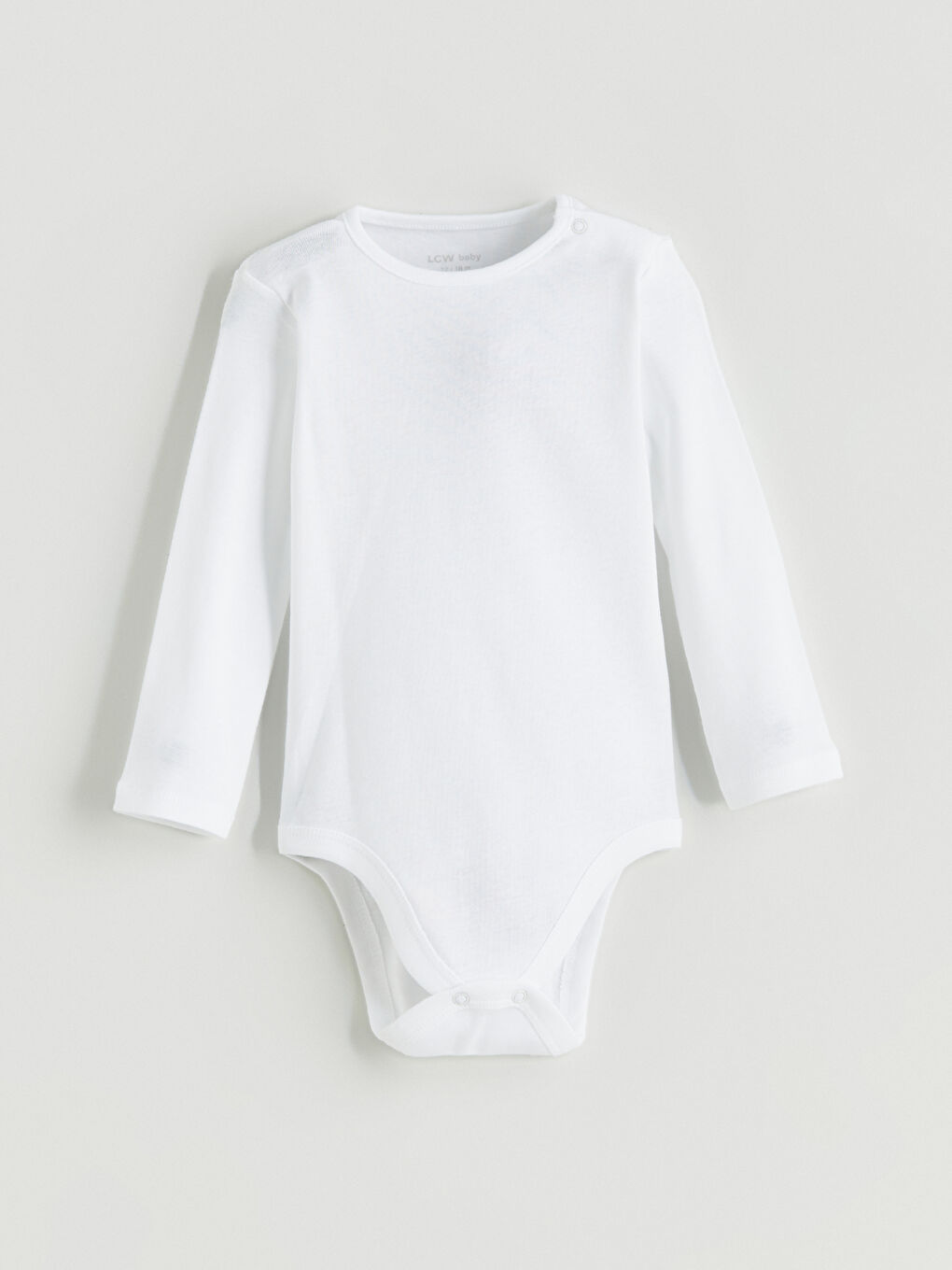 Ekru Bisiklet Yaka Basic Kız Bebek Çıtçıtlı Bodysuit 2'li-1