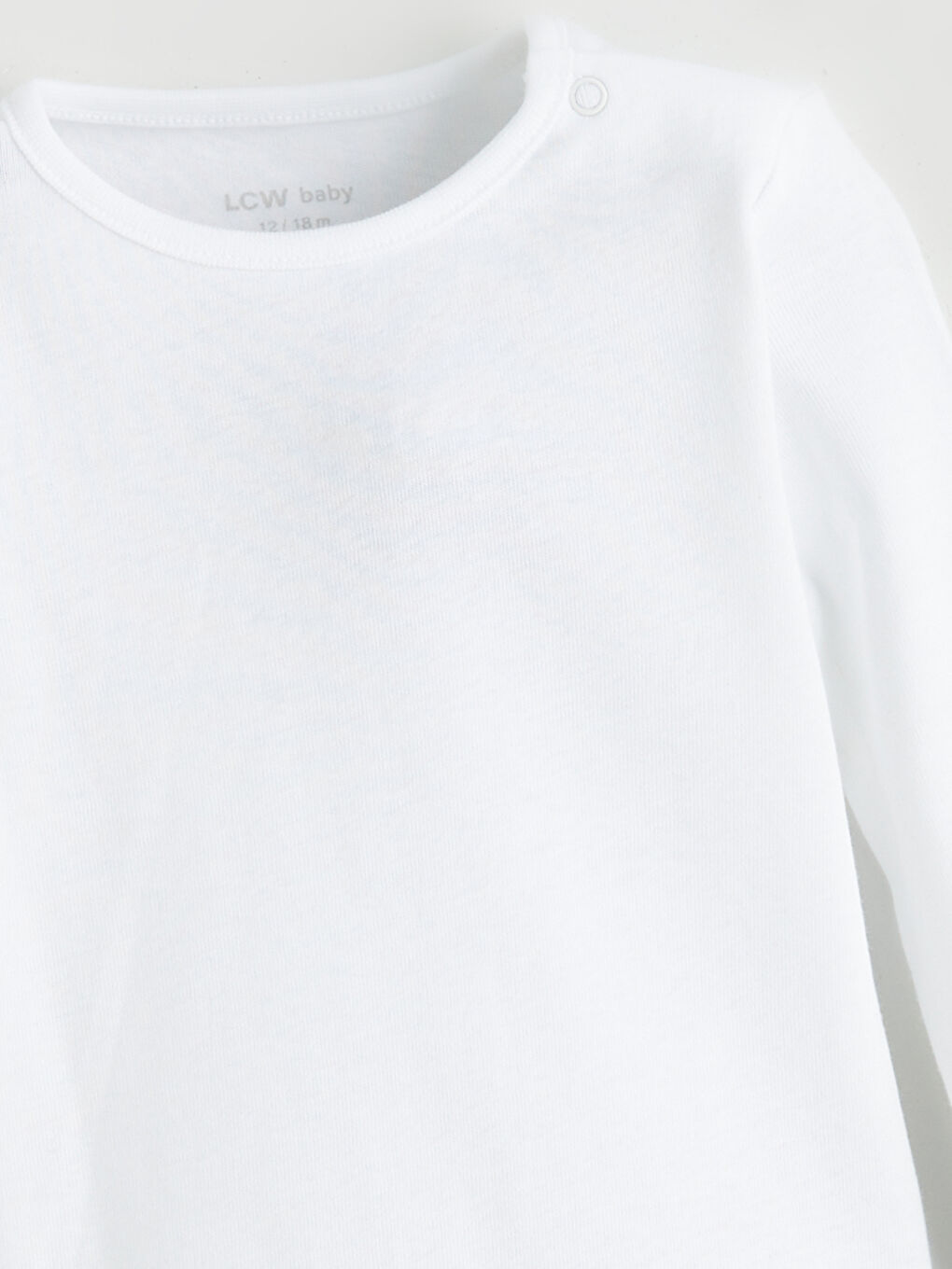 Ekru Bisiklet Yaka Basic Kız Bebek Çıtçıtlı Bodysuit 2'li-2