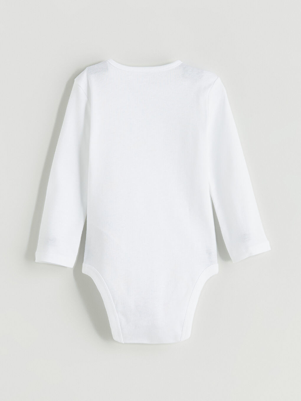 Ekru Bisiklet Yaka Basic Kız Bebek Çıtçıtlı Bodysuit 2'li-3