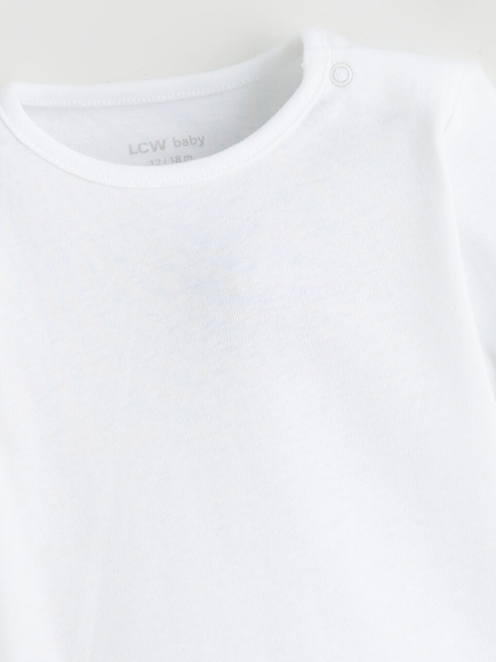 Ekru Bisiklet Yaka Basic Kız Bebek Çıtçıtlı Bodysuit 2'li-5