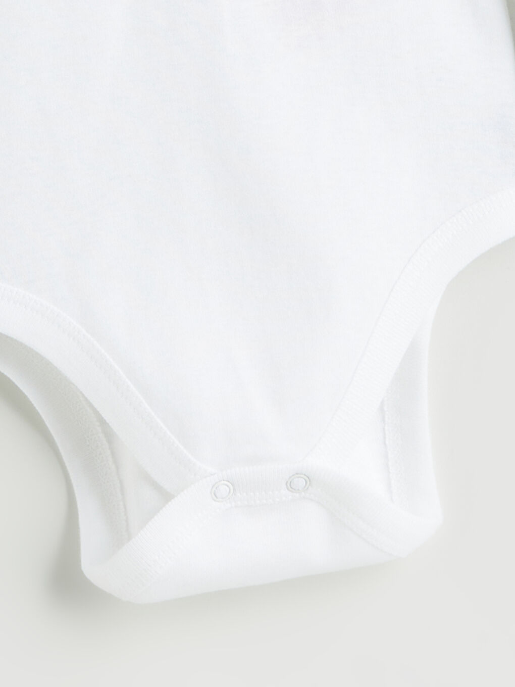 Ekru Bisiklet Yaka Uzun Kollu Kız Bebek Çıtçıtlı Bodysuit 2'li-2