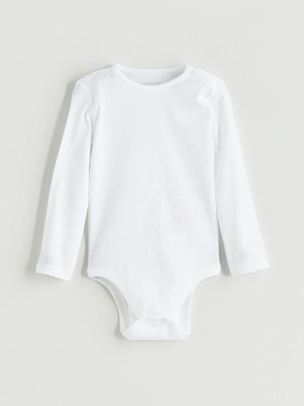 Ekru Bisiklet Yaka Uzun Kollu Kız Bebek Çıtçıtlı Bodysuit 2'li-4