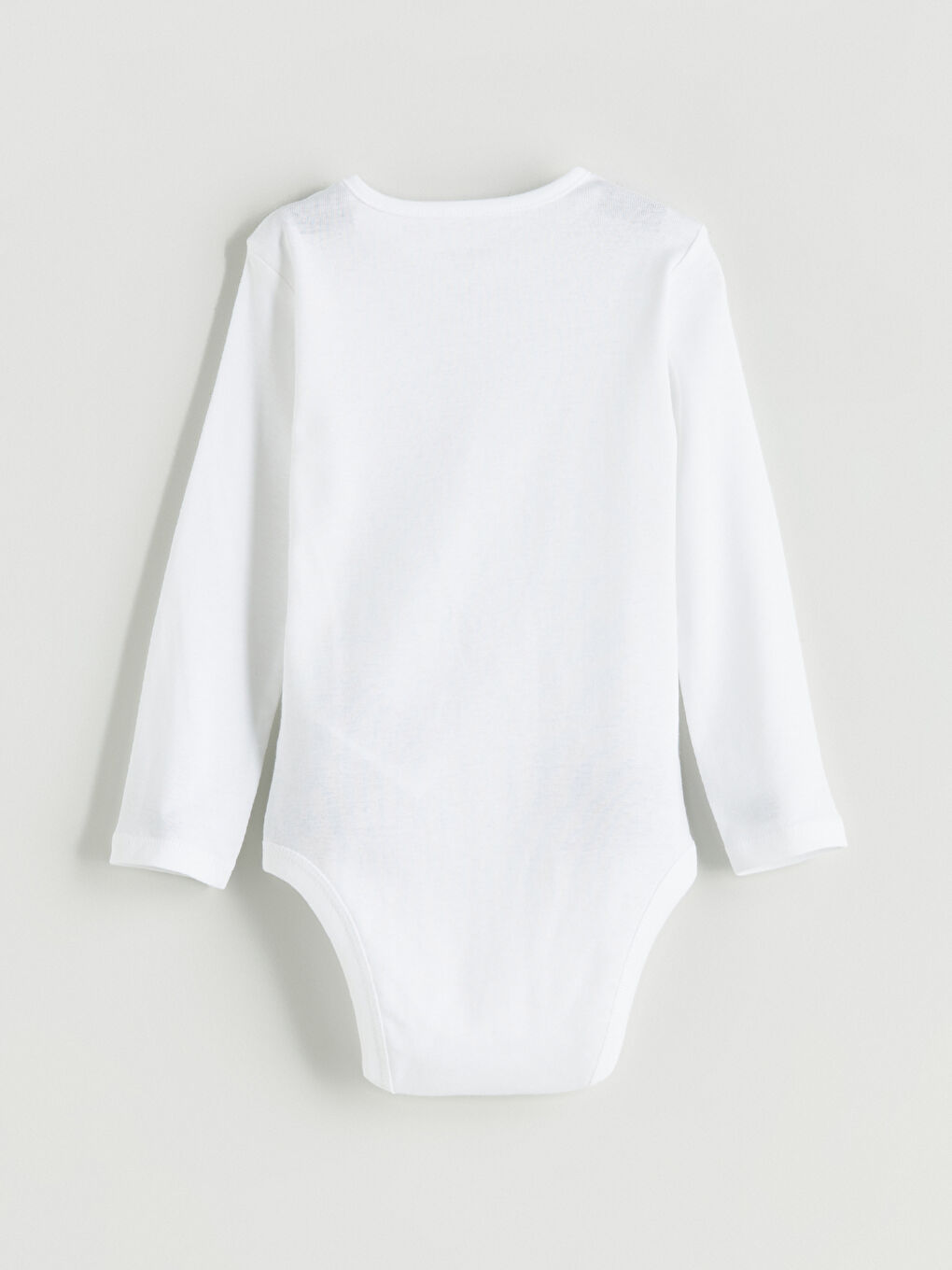 Ekru Bisiklet Yaka Uzun Kollu Kız Bebek Çıtçıtlı Bodysuit 2'li-6