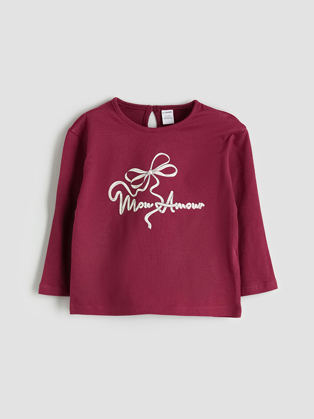 LCW baby Crew Neck Printed Girls' T-Shirt 2 Pack -W56224Z1-HFC