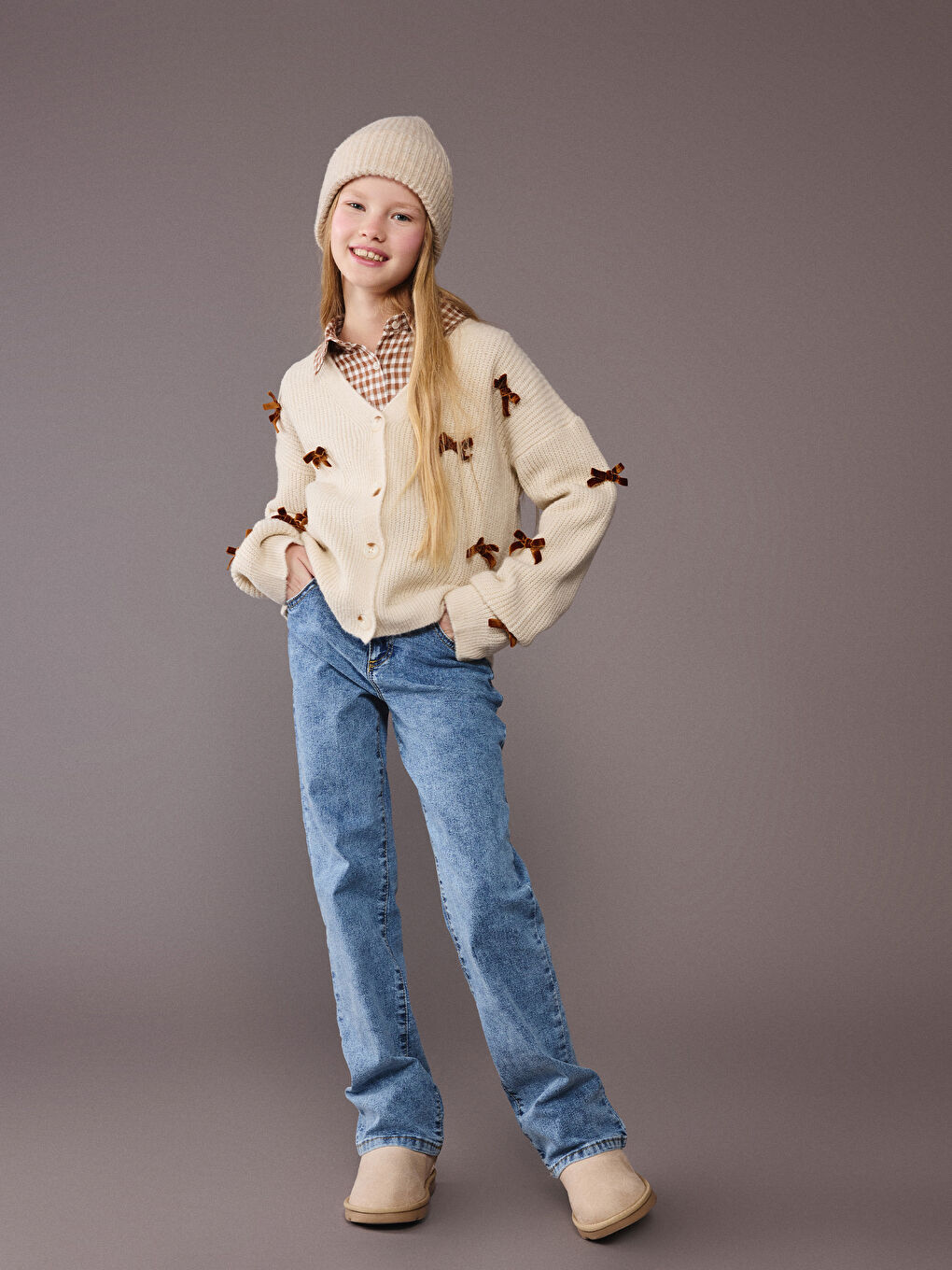 Джинси вузького крою для дівчат з деніму